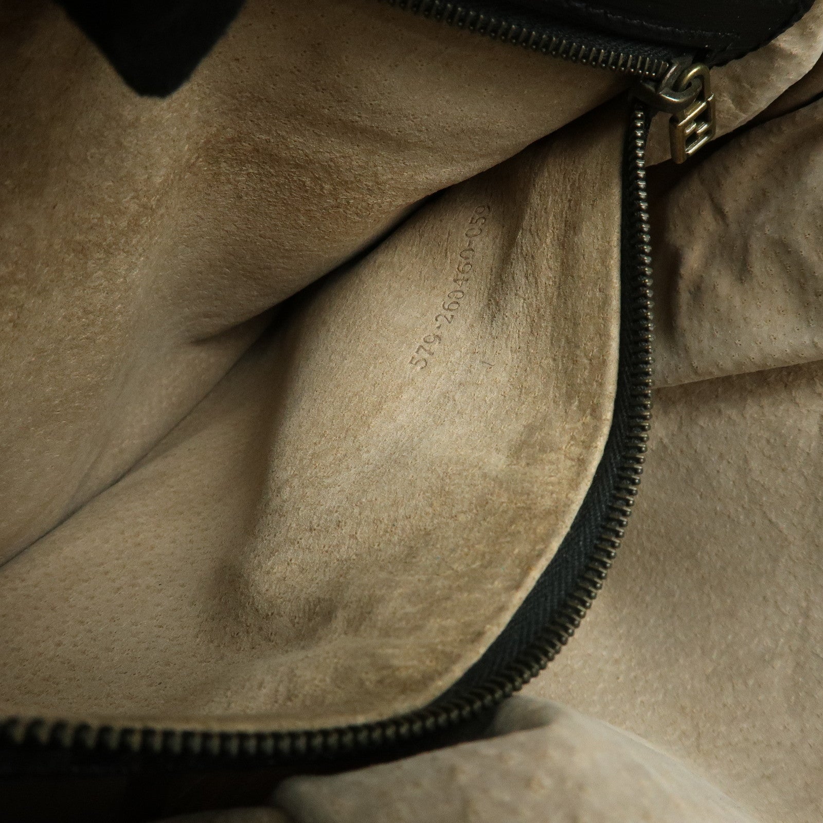 FENDI Logo Zucca Nylon Leather Backpack Rucksack Black