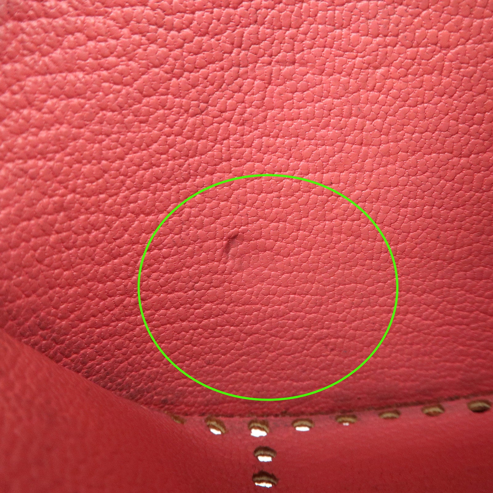 HERMES Leather Evelyne Coin Case P Engraved Rose Azalee Silver HDW