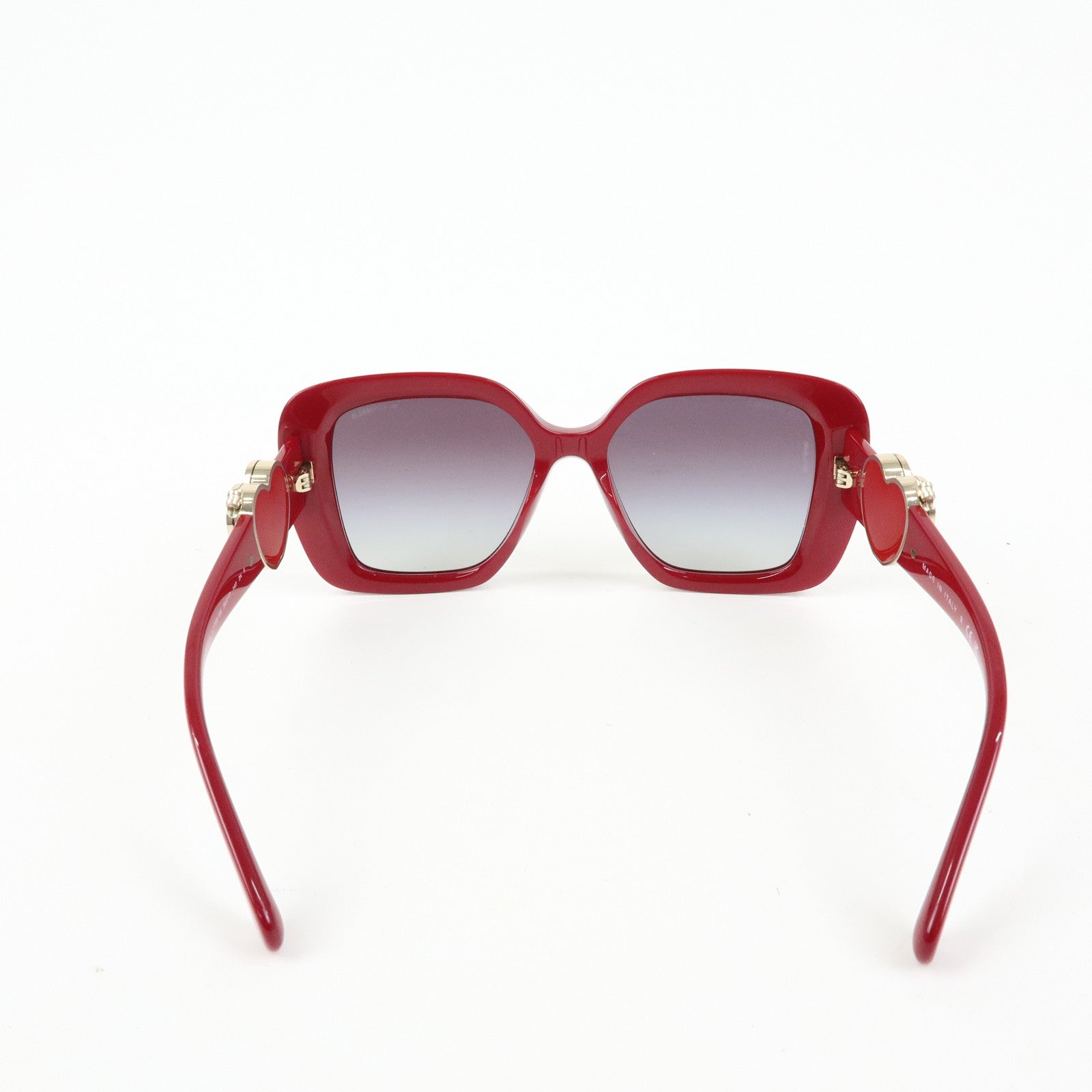CHANEL COCO Mark Heart Plastic Sunglasses Red 5518-A 54□17 140 3N