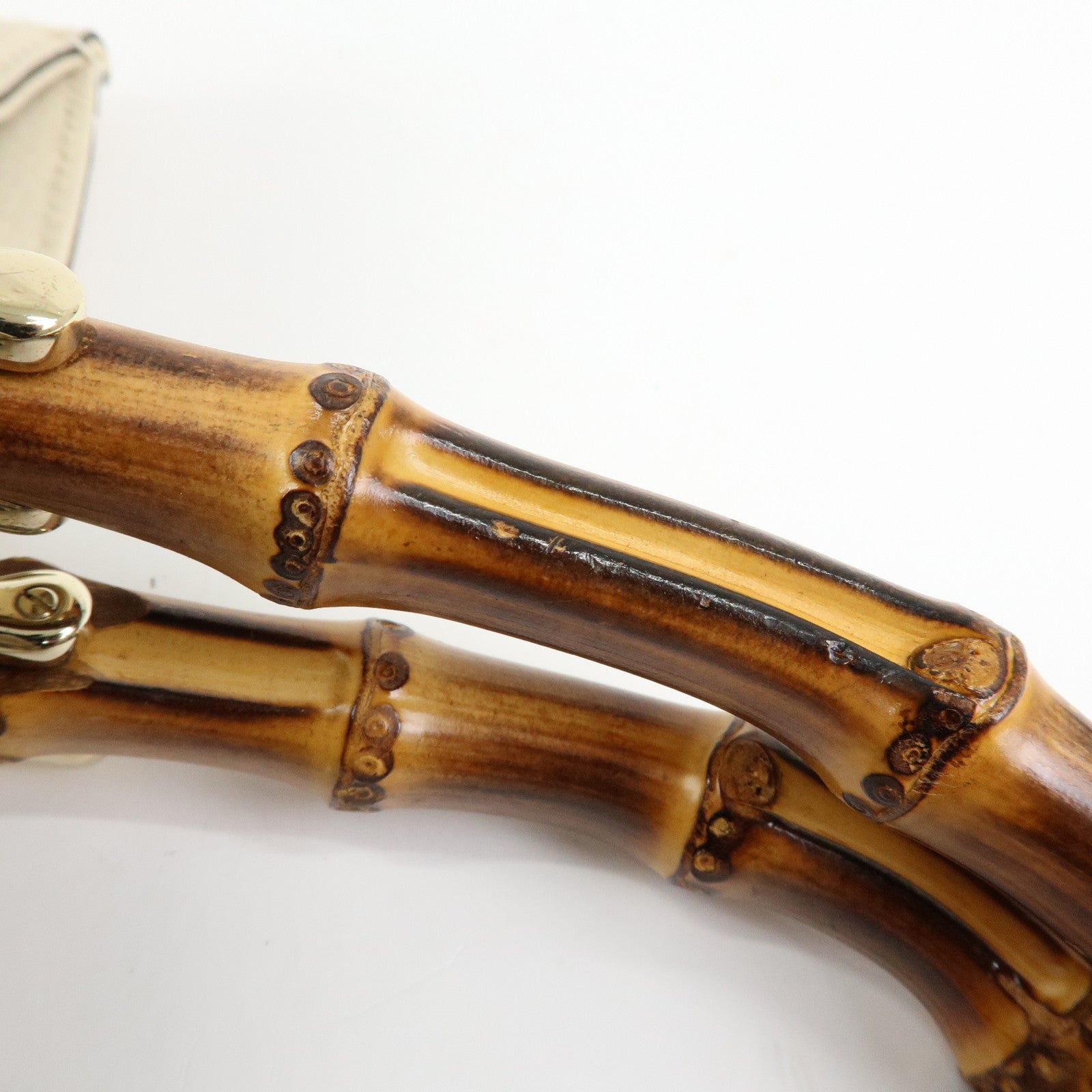 GUCCI Bamboo Shopper Medium 2Way Bag Shoulder Bag Ivory 323660