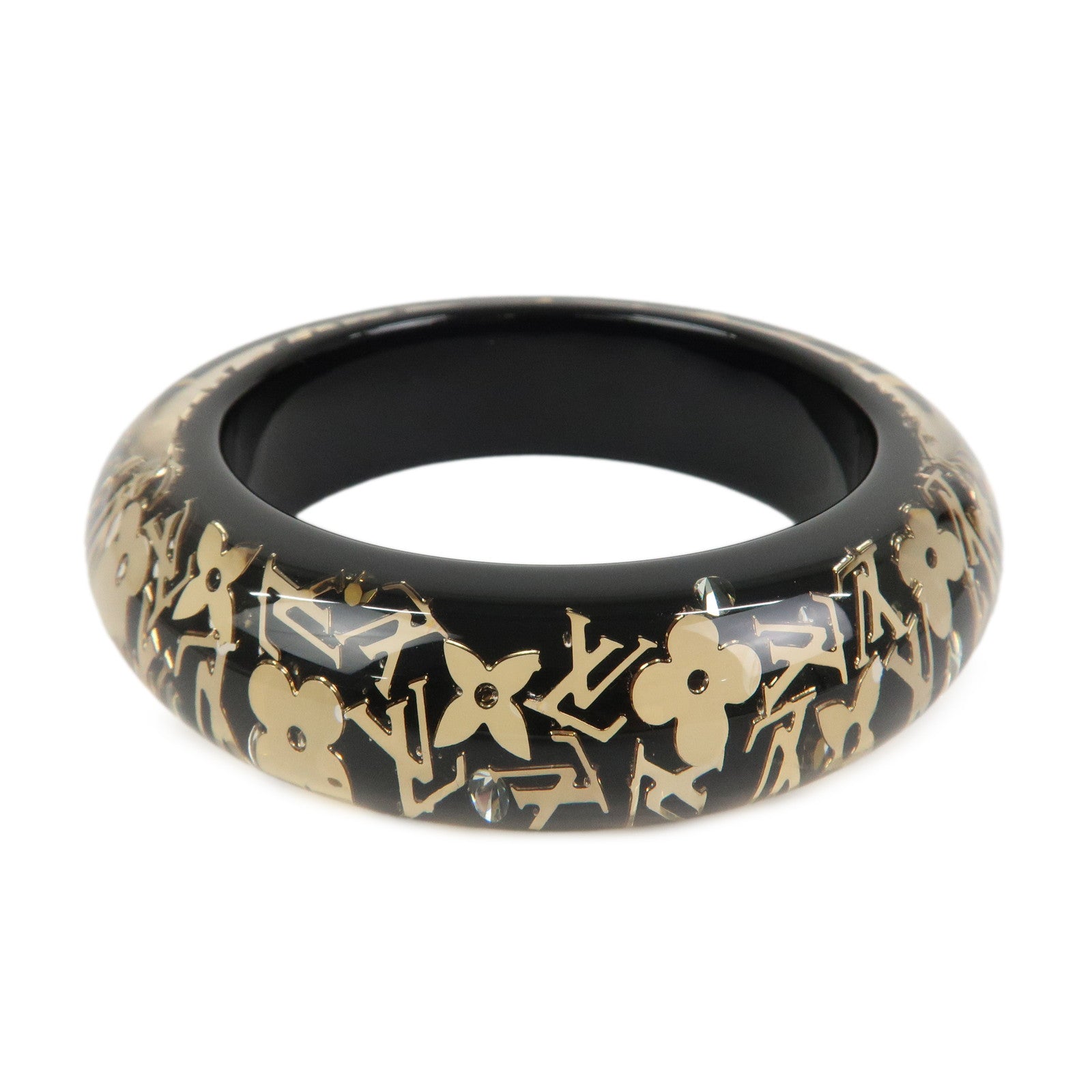 Louis Vuitton Bracelet Inclusion GM Bangle Transparent Black M65301