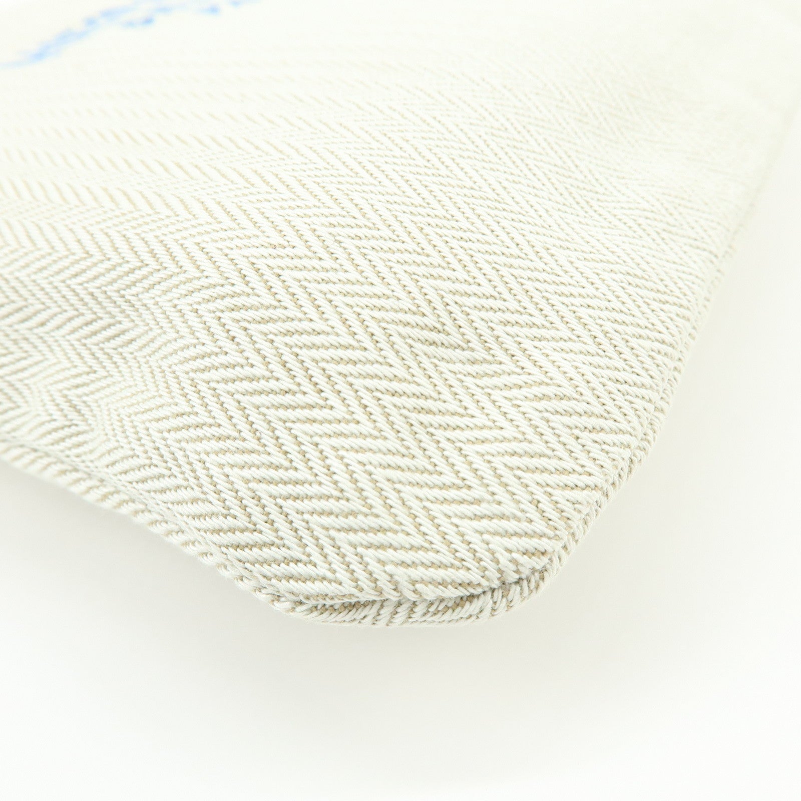 HERMES Aline PM Canvas Leather Shoulder Bag Hand Bag Natural Blue