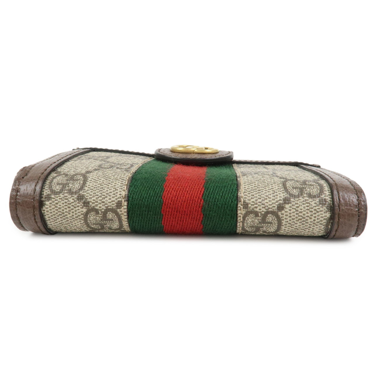 GUCCI Ophidia GG Supreme Leather Bi-fold Wallet Brown 699353