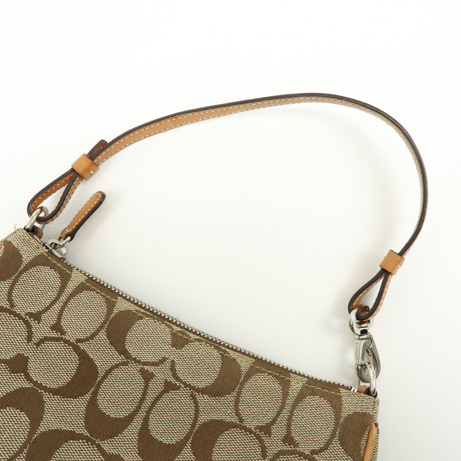 COACH Signature Set of 2 Canvas Leather Suede Shoulder Bag