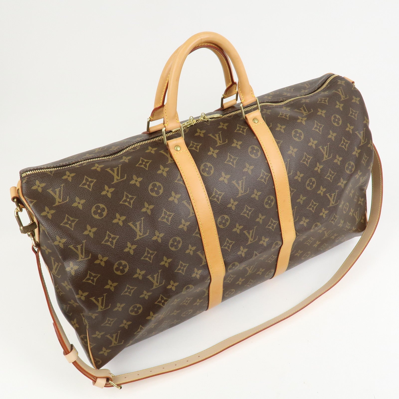 Louis Vuitton Monogram Keep All Bandouliere 55 Boston Bag M41414