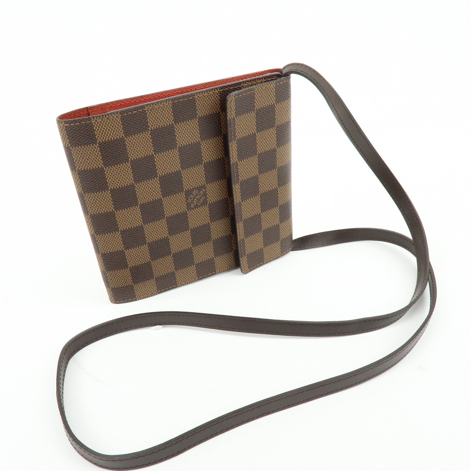Louis Vuitton Damier Ebene Canvas Leather CD Case Holder N62935