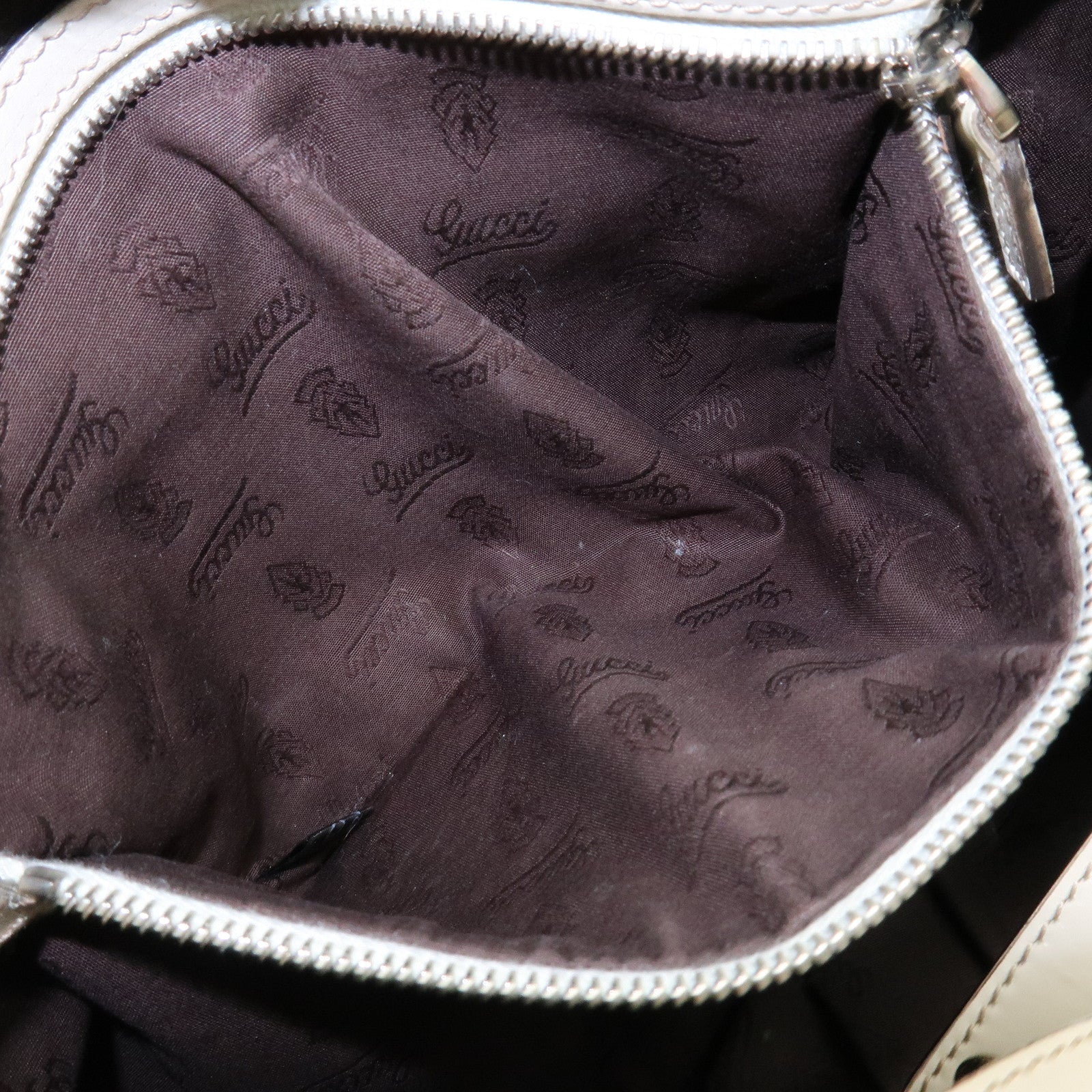 GUCCI Interlocking G GG Twins Canvas Leather Tote Bag Beige 232963