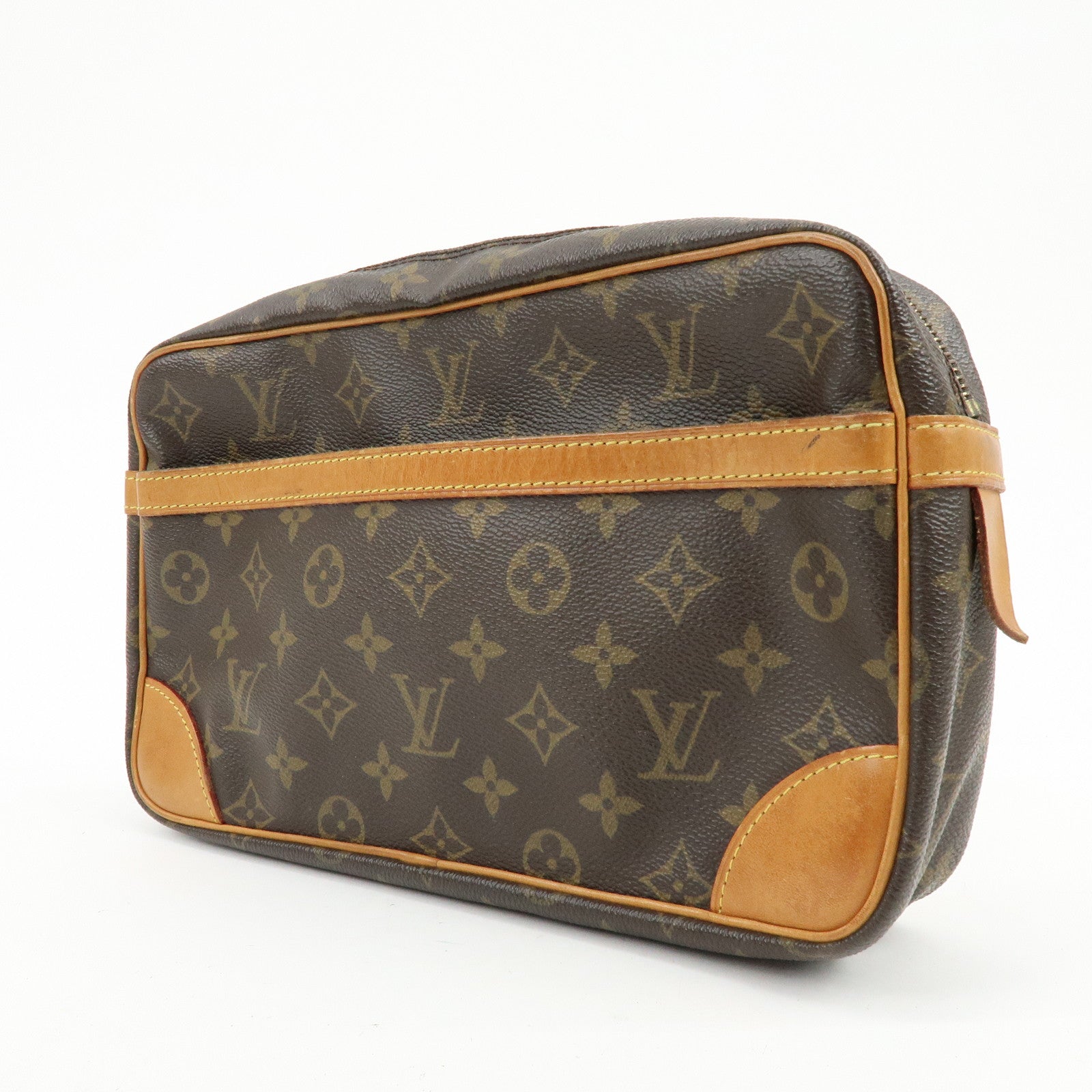 Louis Vuitton Monogram Compiegne 28 Pouch Clutch Bag Brown M51845