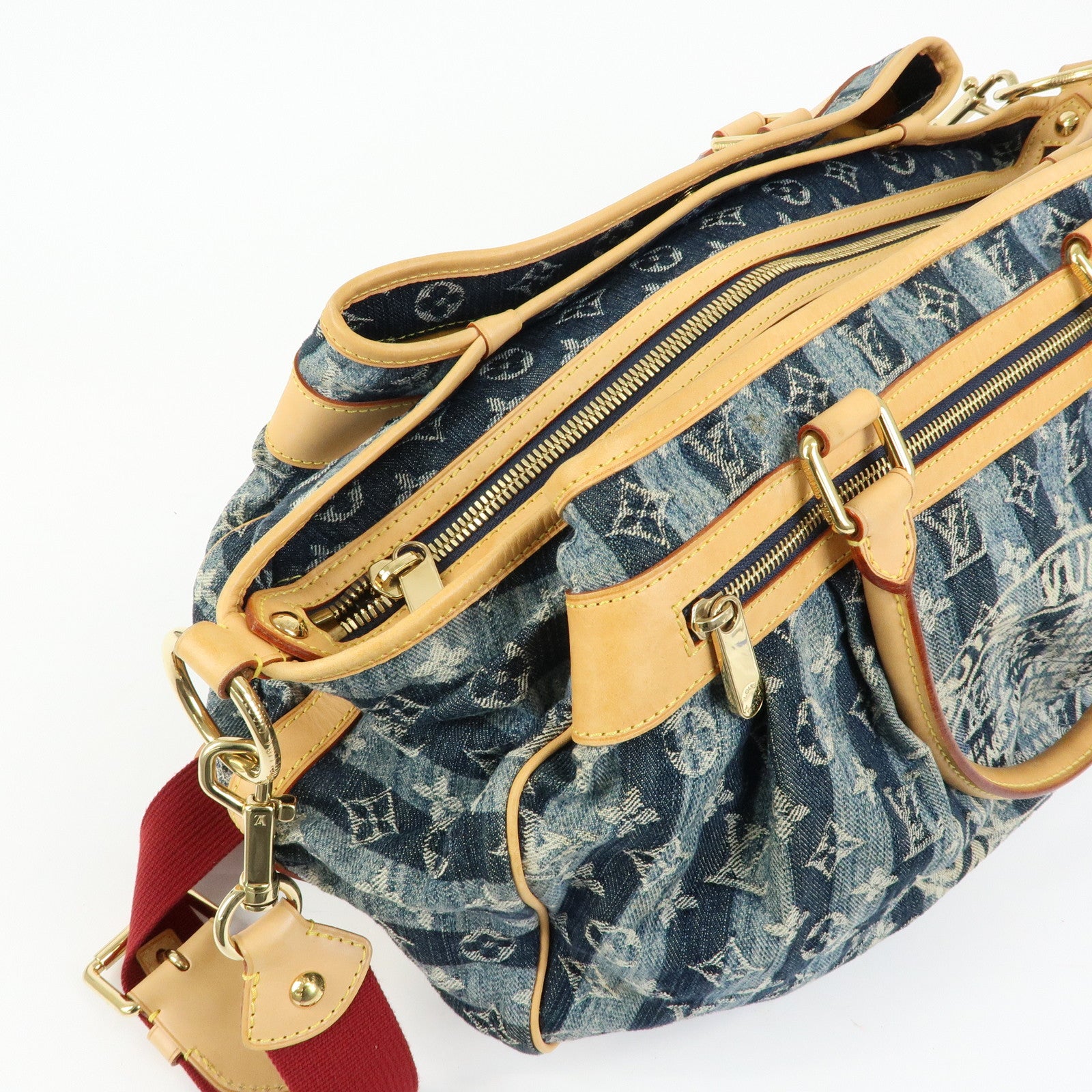 Louis Vuitton Monogram Denim Cabas Raye GM 2Way Hand Bag M95336
