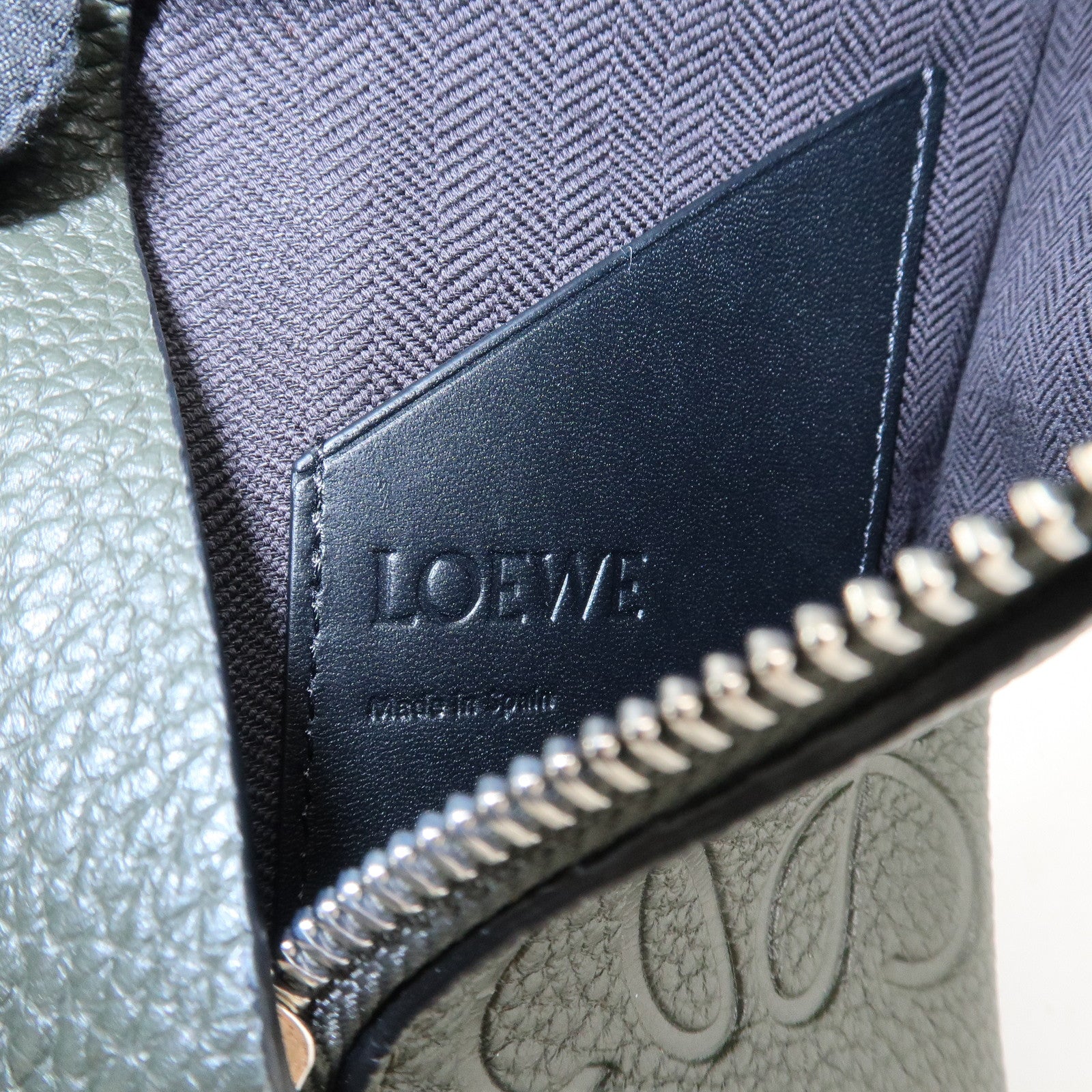 LOEWE Anagram Vertical T Pocket Cross Body Bag Shoulder Bag Green
