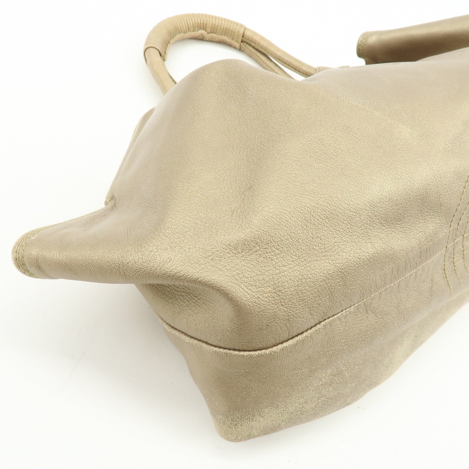 LOEWE Anagram Nappa Aire Leather Hand Bag Shoulder Bag Gold