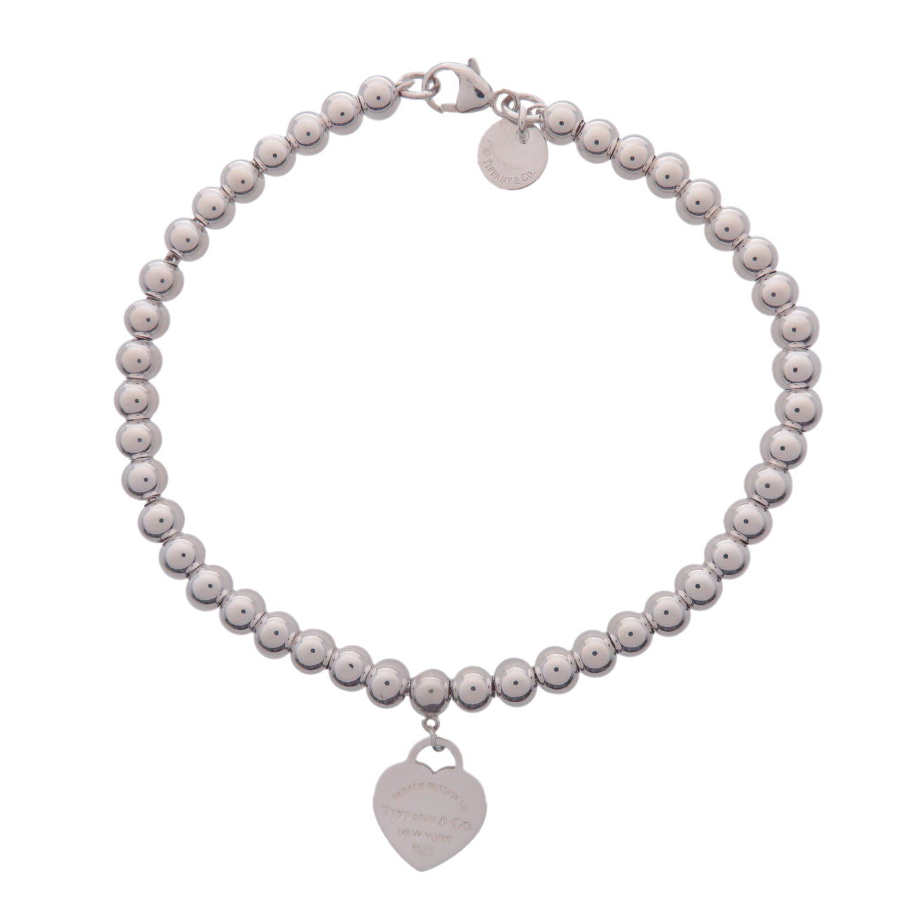 Tiffany & Co Return to Tiffany Heart Tag Bracelet SV925 Silver Blue