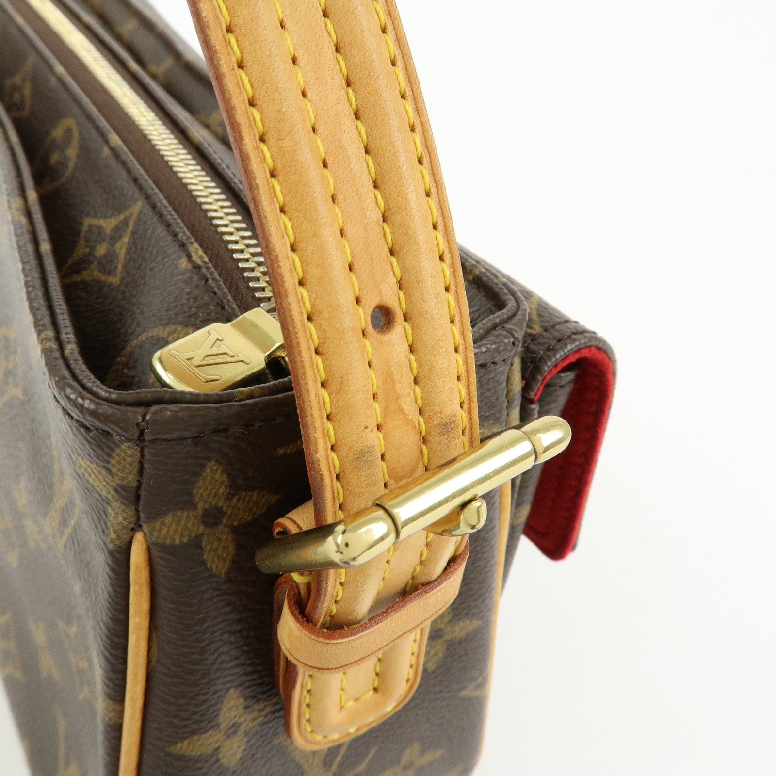 Louis Vuitton Monogram Vivacite Shoulder Bag Hand Bag Brown M51164