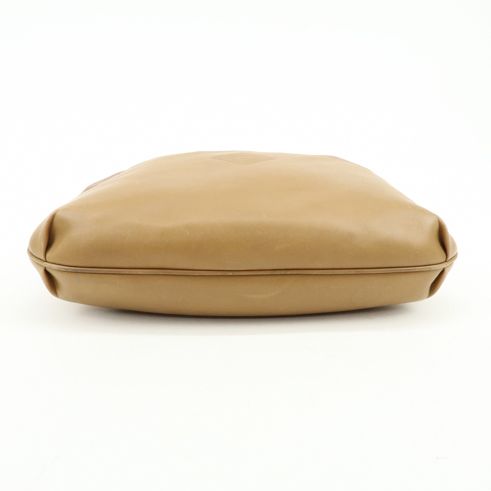 GUCCI Old Gucci Bamboo Leather Hand Bag Brown 26.000.5686