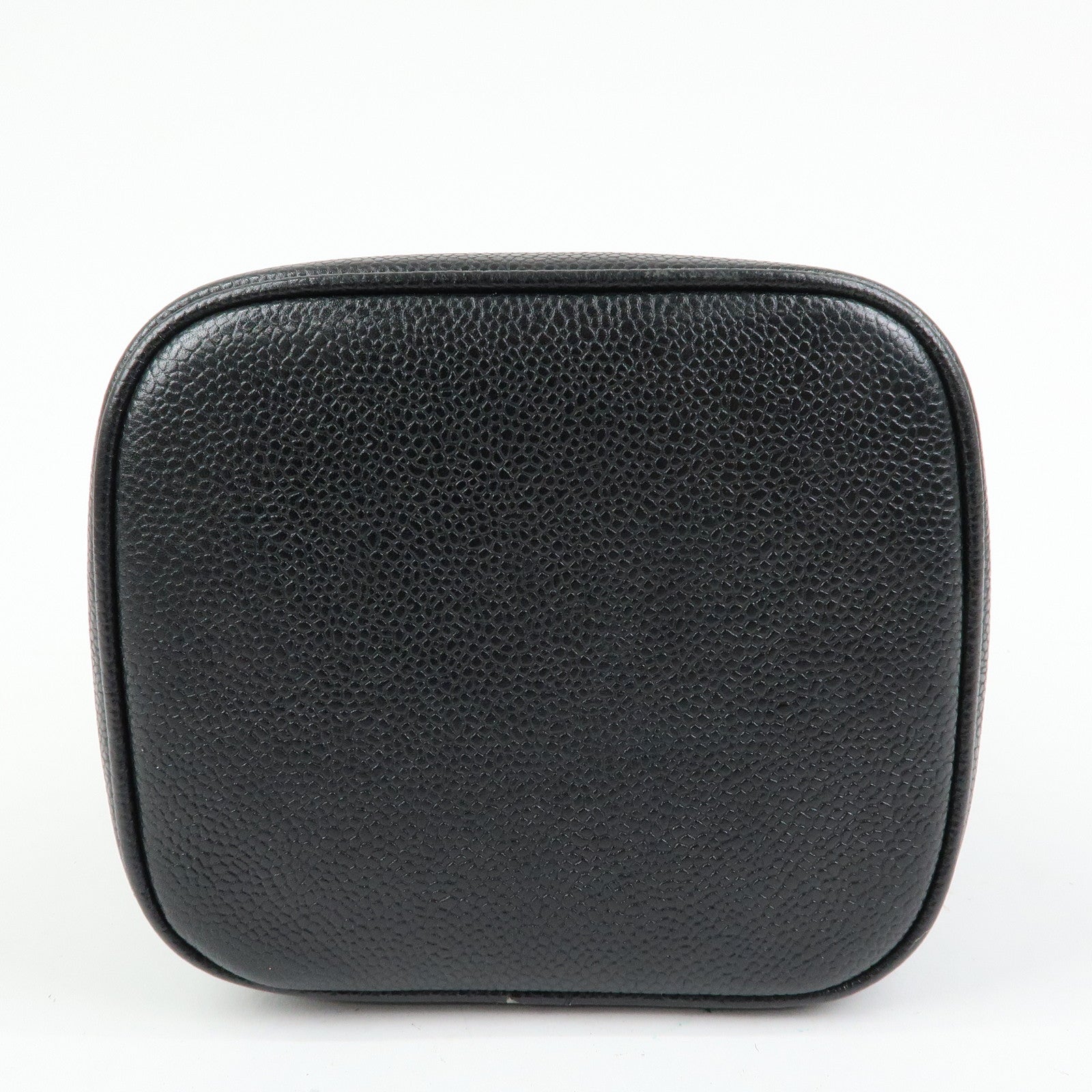 CHANEL COCO Mark Cavairskin Vanity Bag Hand Bag Black A01998