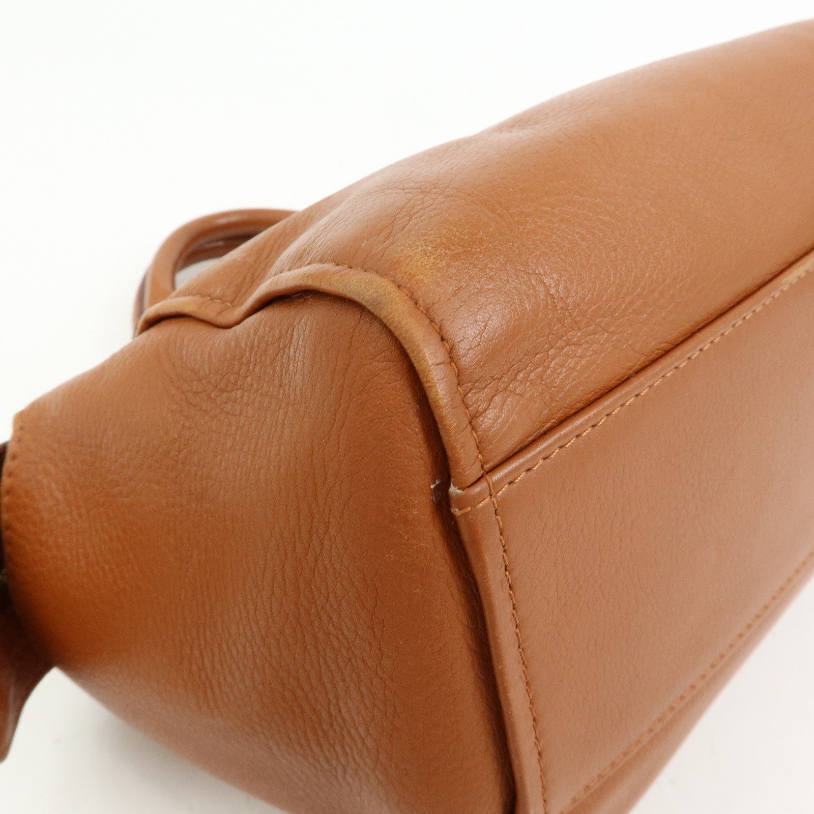 Chloe See by Chloe Page Leather 2Way Bag Hand Bag Brown