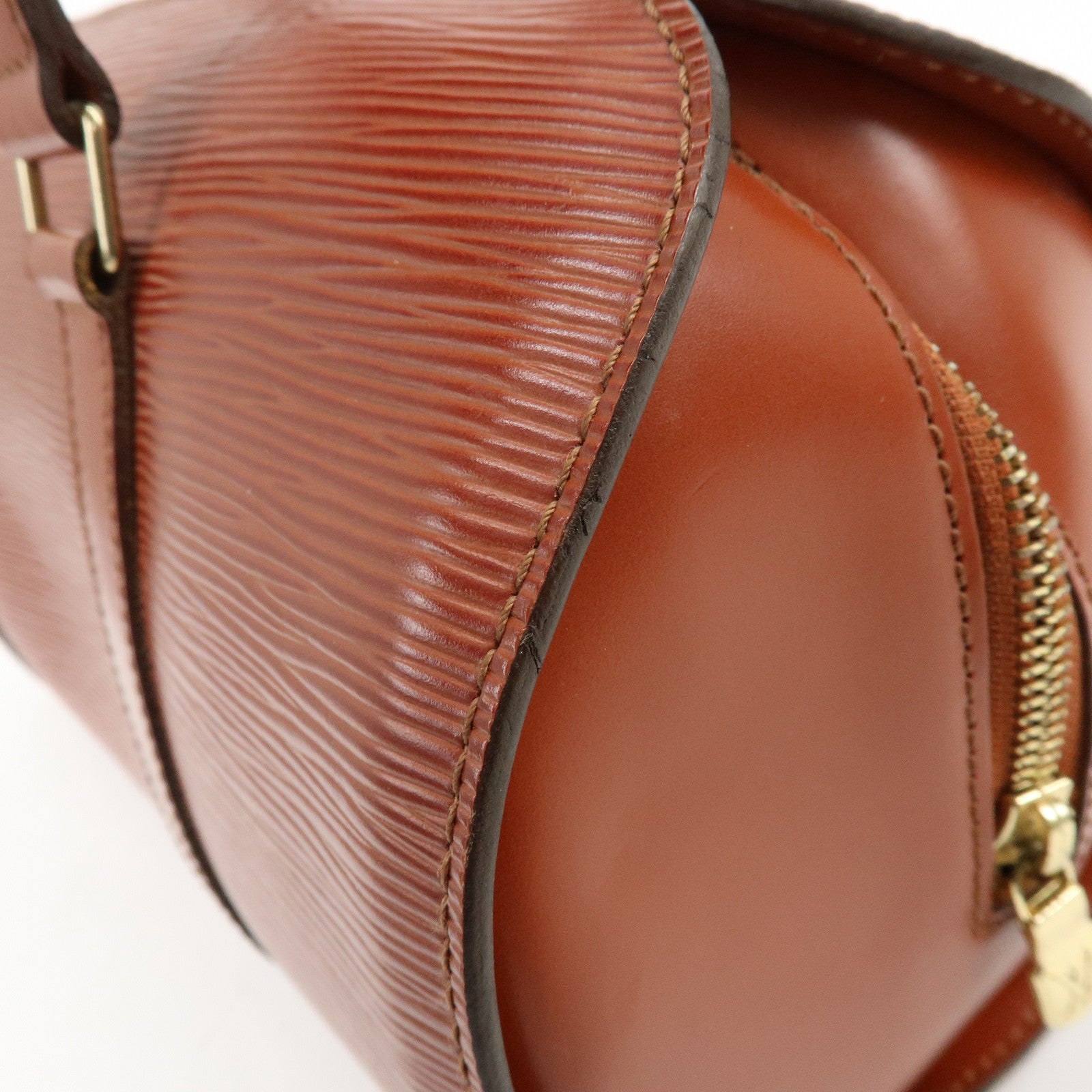 Louis Vuitton Epi Soufflot Leather Hand Bag Kenya Brown M52223