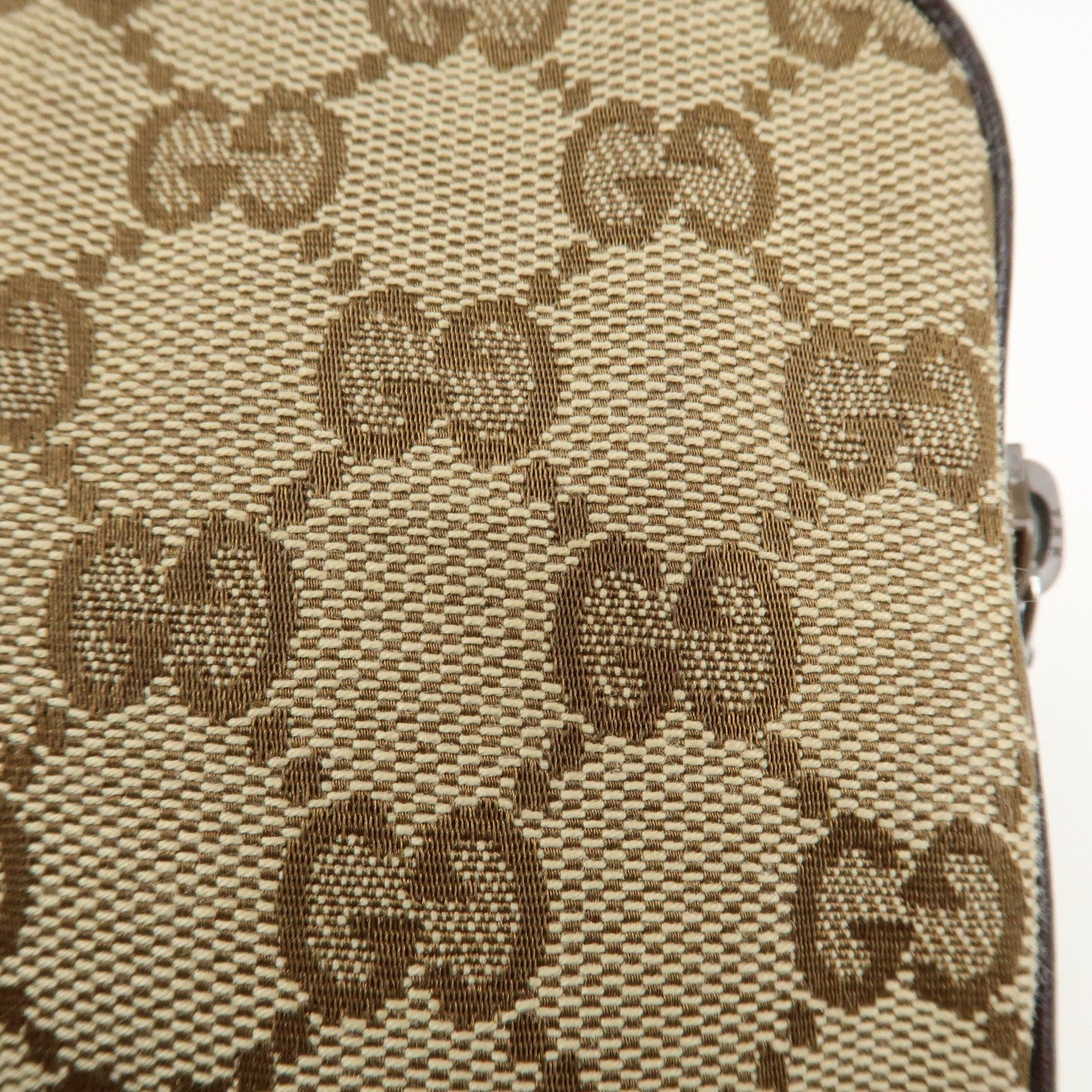 GUCCI GG Canvas Leather Cigarette Case Beige Brown 115249