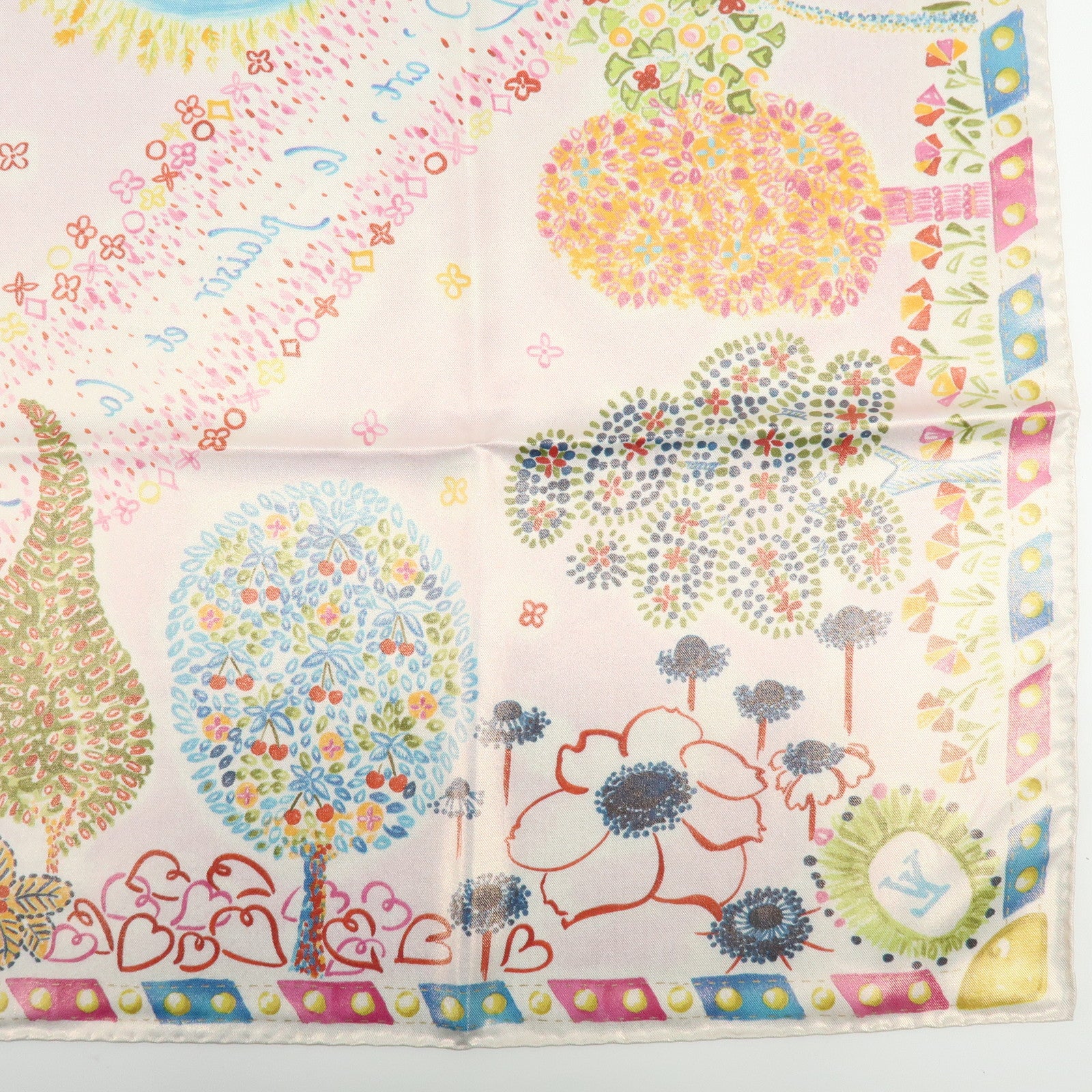 Louis Vuitton Silk 100% Scarf Voyage Autour De Ma Malle M72898