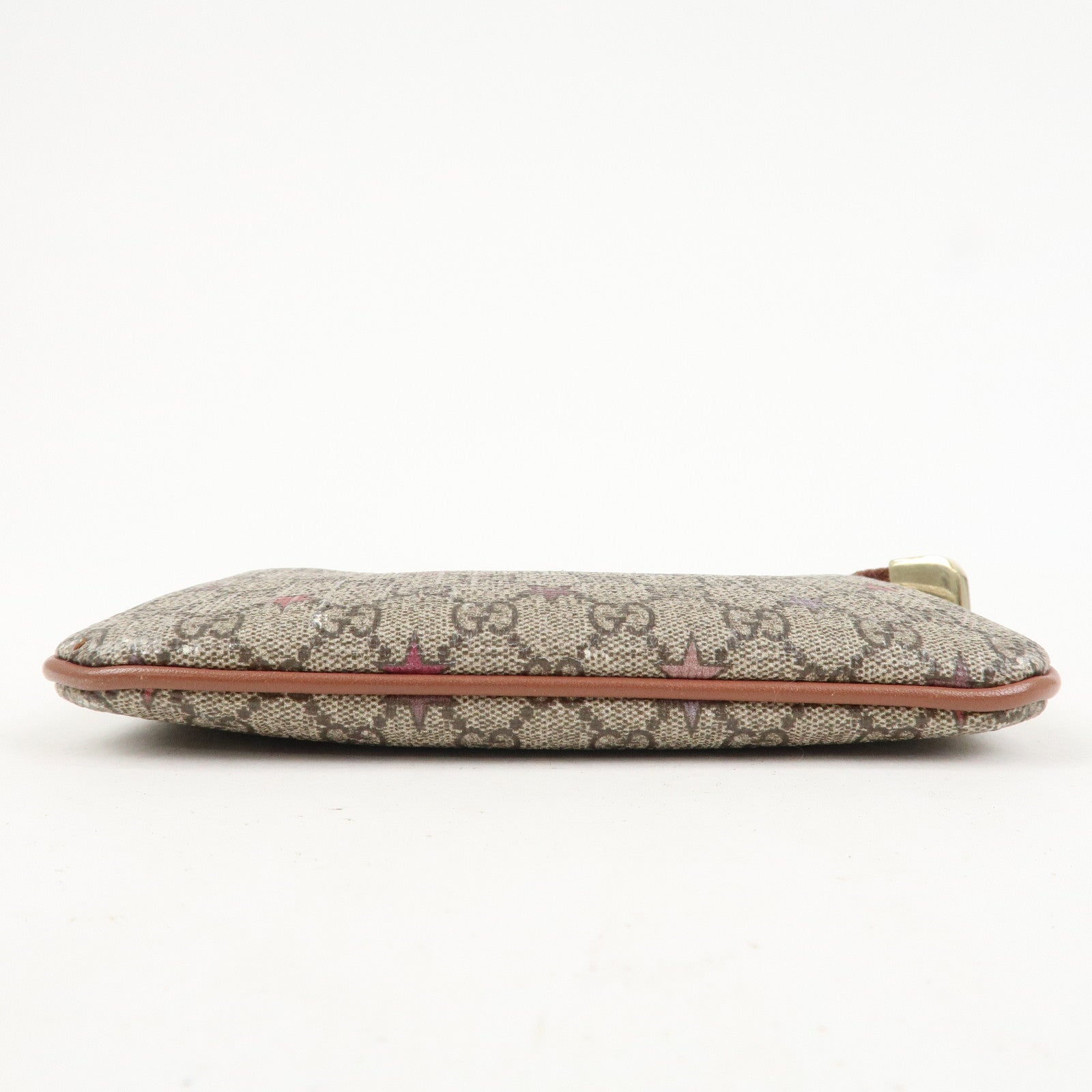 GUCCI GG Supreme PVC Coin Case Key Case Beige 233183