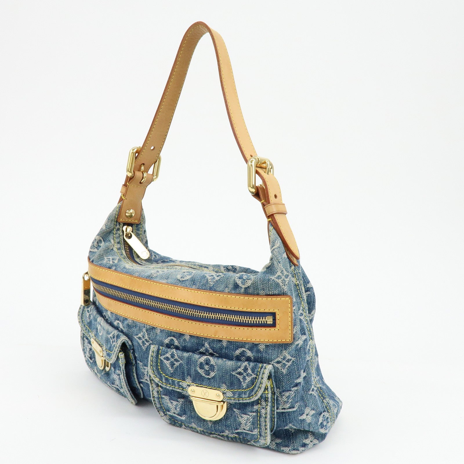Louis Vuitton Monogram Denim Baggy PM 2Way Bag Shoulder Bag M95049