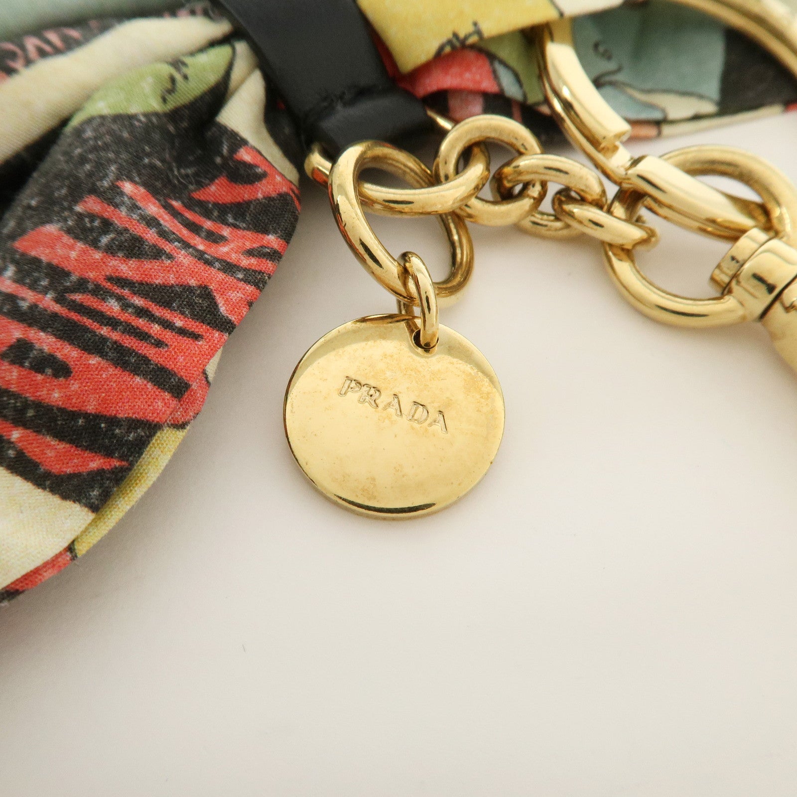 PRADA American Comic Ribbon Bag Charm Key Chain 1TT085