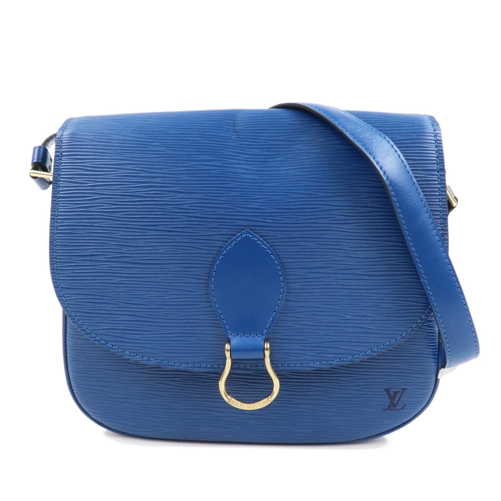 Louis Vuitton Epi Saint Cloud Shoulder Bag Toledo Blue M52195
