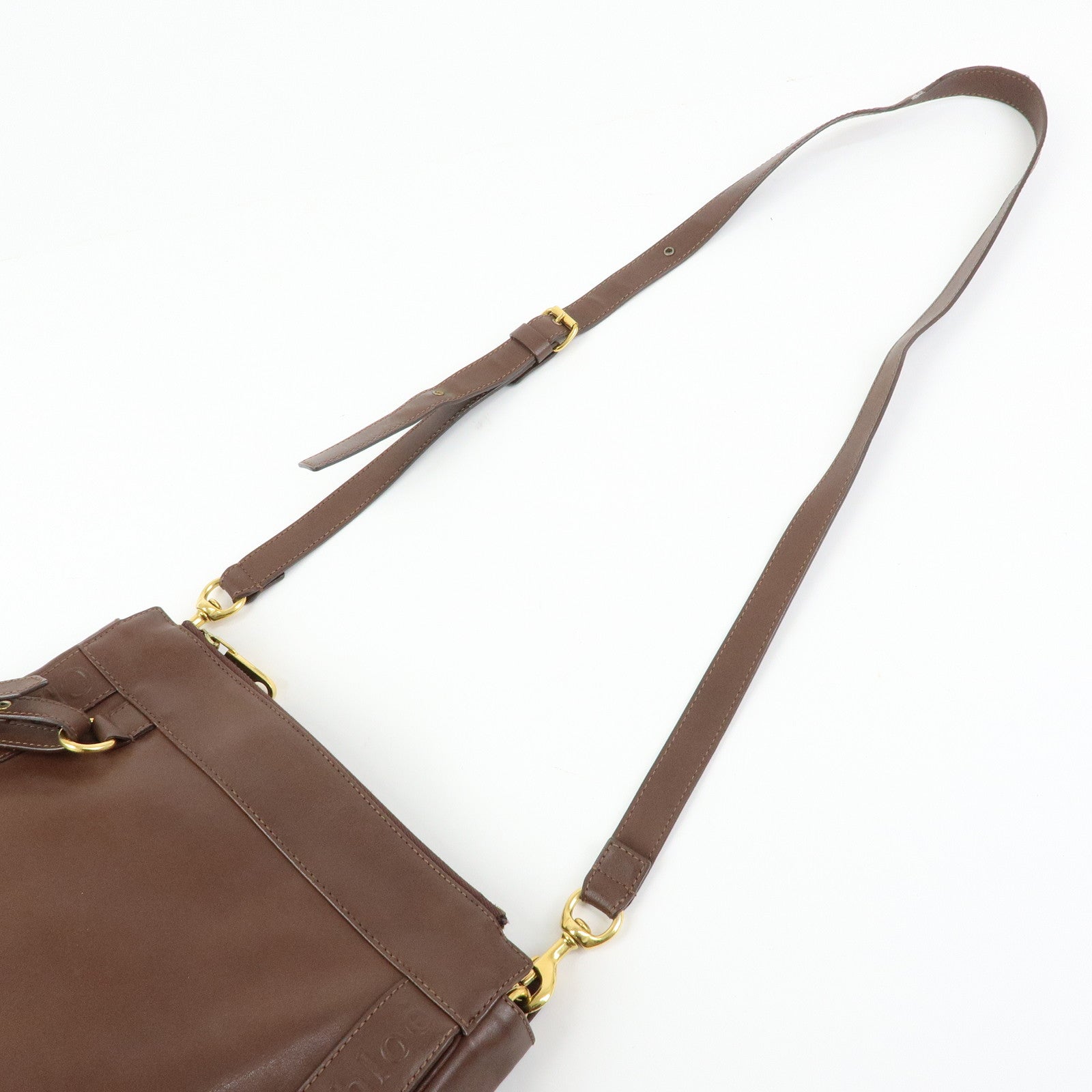Chloe Eden Leather Shoulder Bag Crossbody Bag Brown