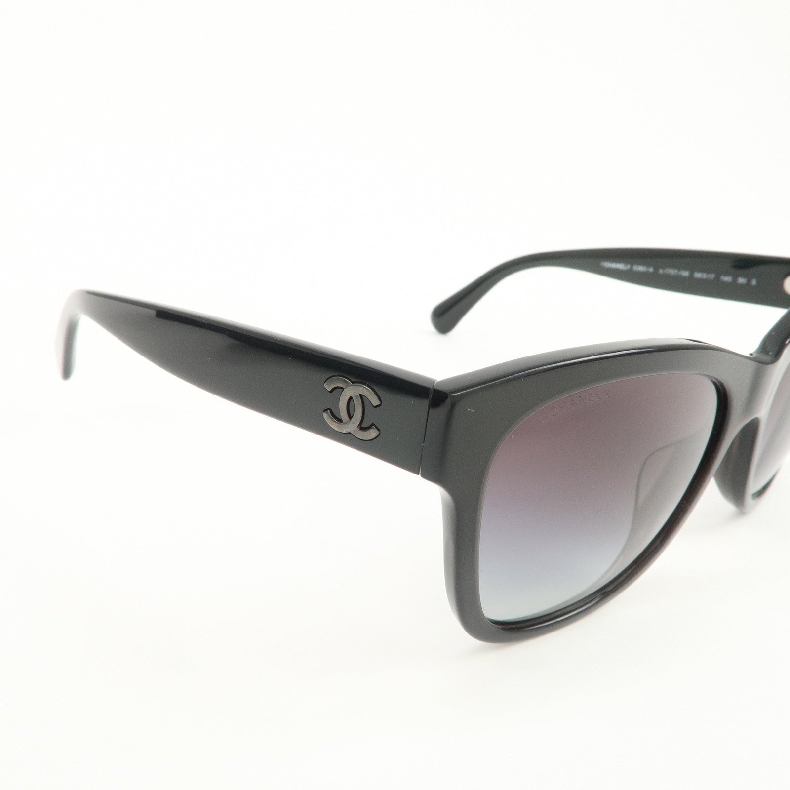 CHANEL Plastic Sunglasses Dark Brown 5380-A c.1707/S6 56□17 140 3NS