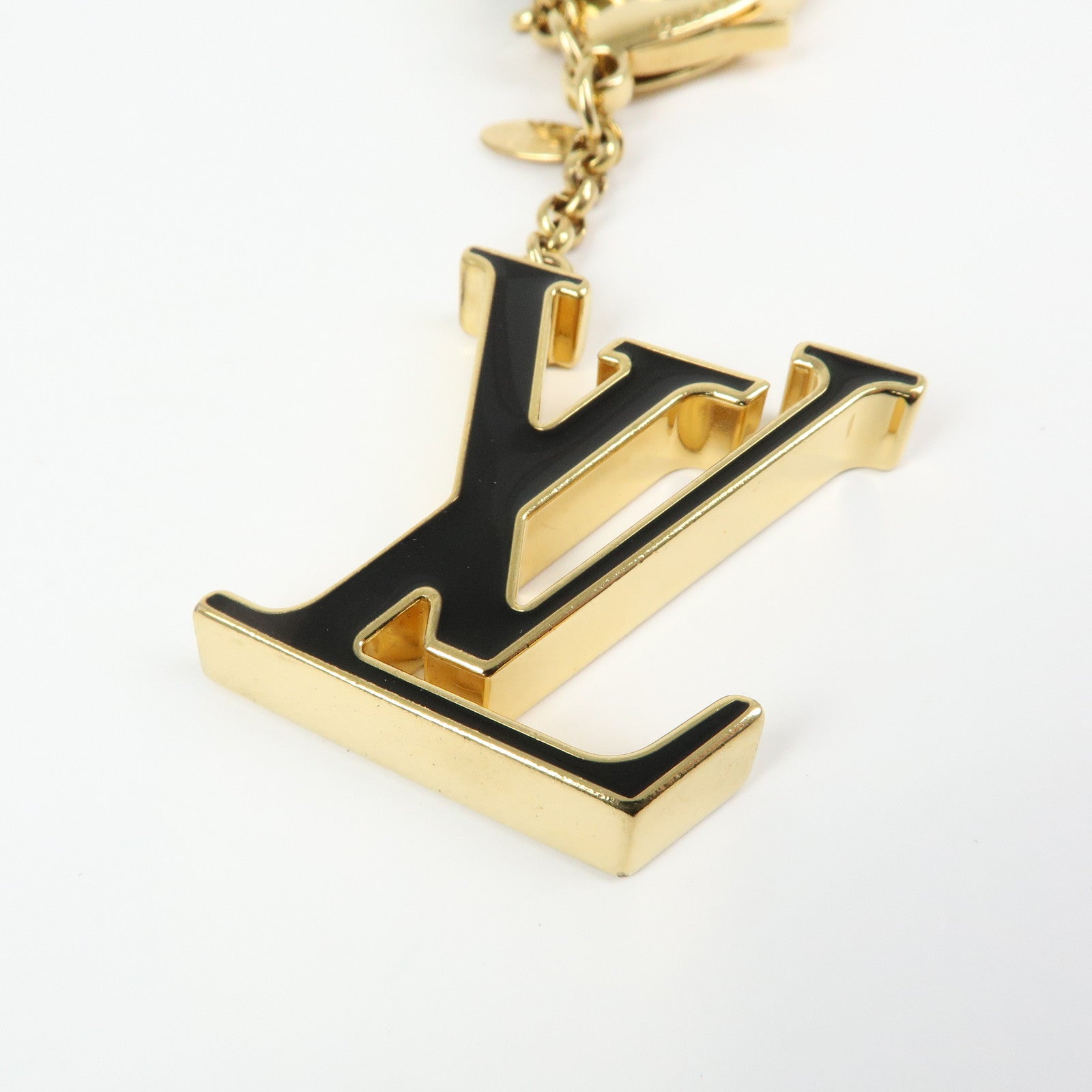 Louis Vuitton Fleur de Monogram Key Chain Bag Charm Gold M67119