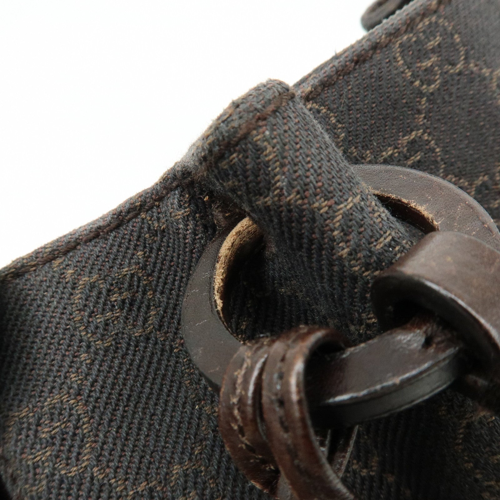 GUCCI GG Monogram Canvas Leather Shoulder Hand Bag Brown 101919