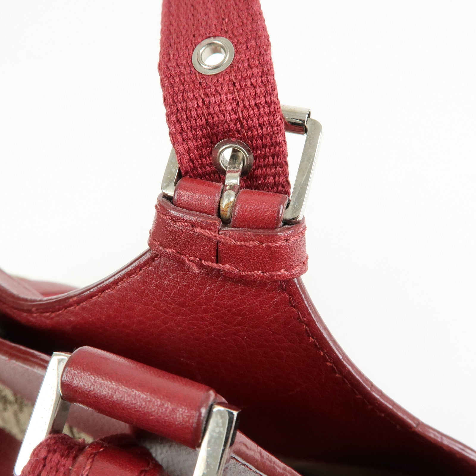 Christian Dior Street Chic Trotter Jaquard Canvas Leather Hand Bag