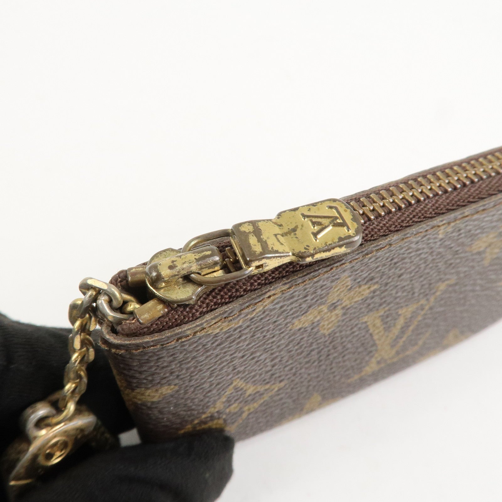 Louis Vuitton Monogram Pochette Cles Coin Case Key Case M62650 Used
