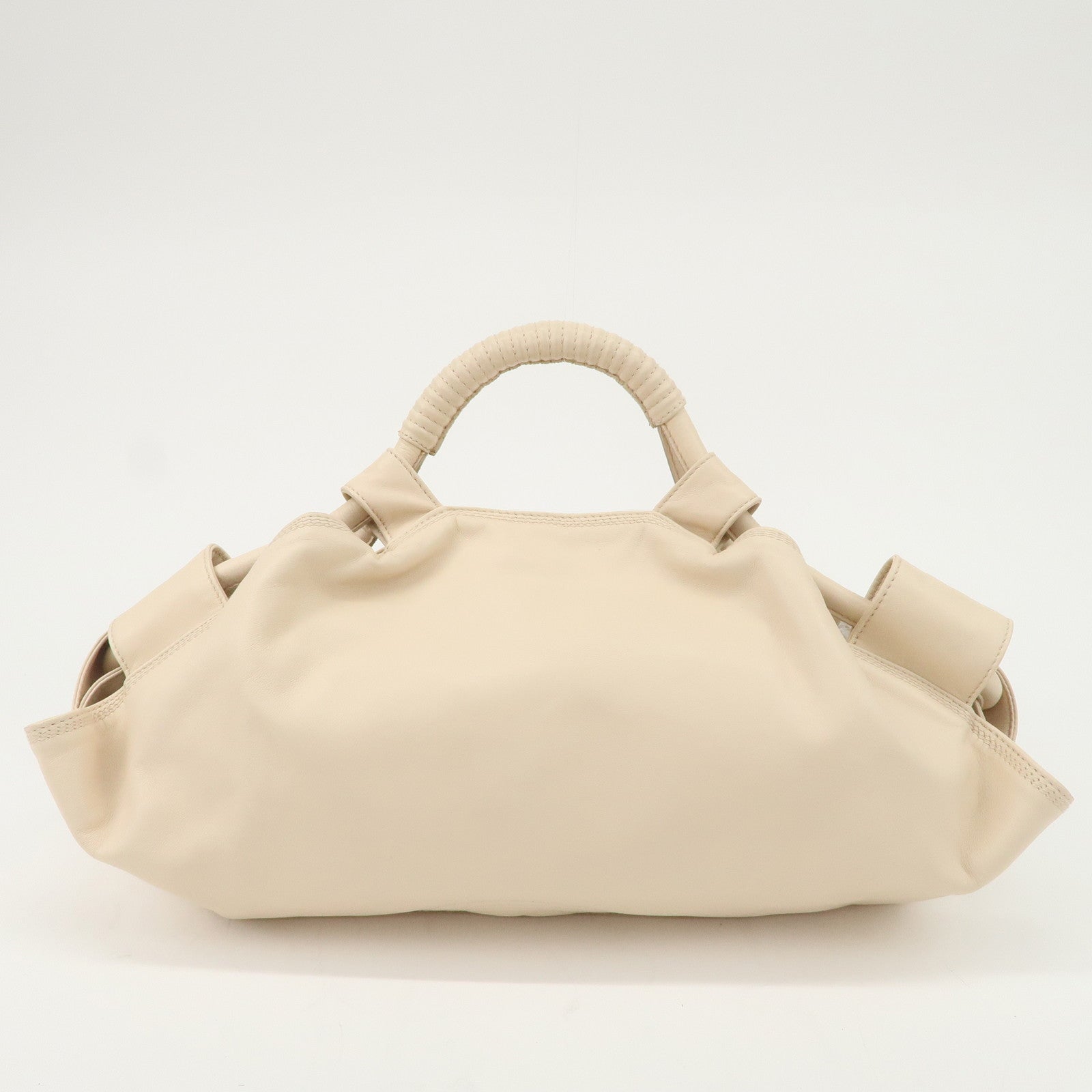 LOEWE Anagram Nappa Aire Leather Hand Bag Shoulder Bag Light Beige
