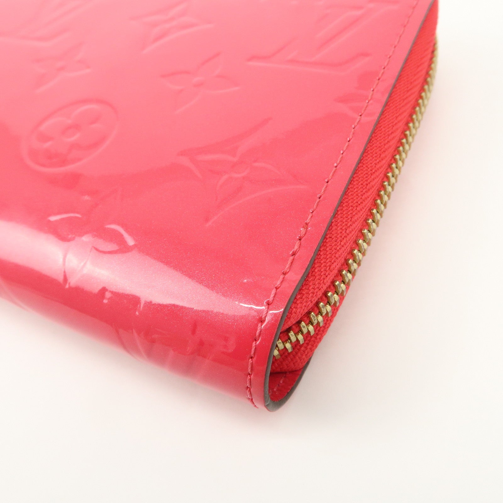Louis Vuitton Monogram Vernis Round Zippy Wallet Hot Pink M93058 Used