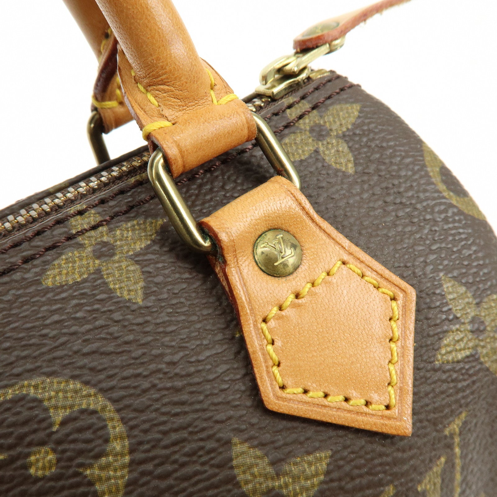 Louis Vuitton Monogram Mini Speedy Hand Bag Brown M41534