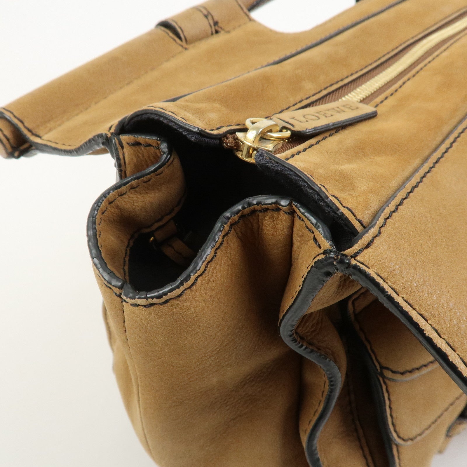 LOEWE Candy Leather Tote Bag Hand Bag Brown
