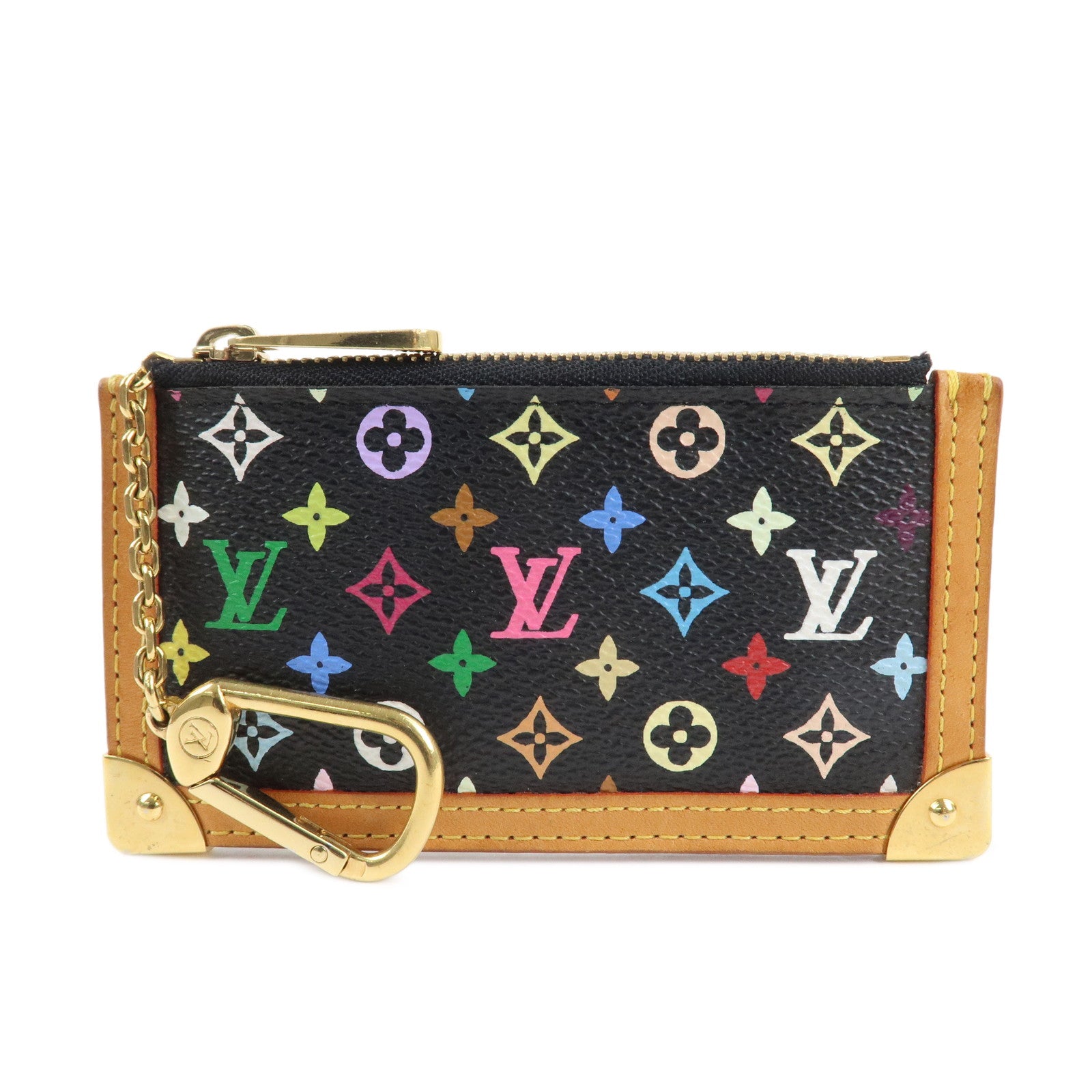Louis Vuitton Monogram Multicolor Pochette Cles Noir M92654 Used