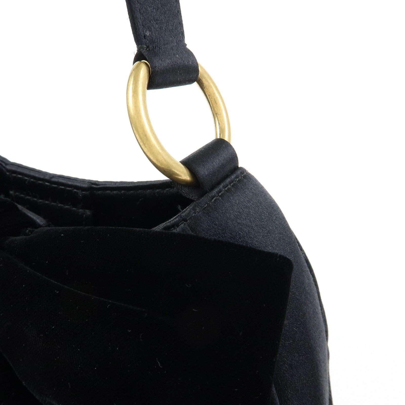 SAINT LAURENT PARIS YSL YVES SAINT LAURENT Velvet Satin Hand Bag
