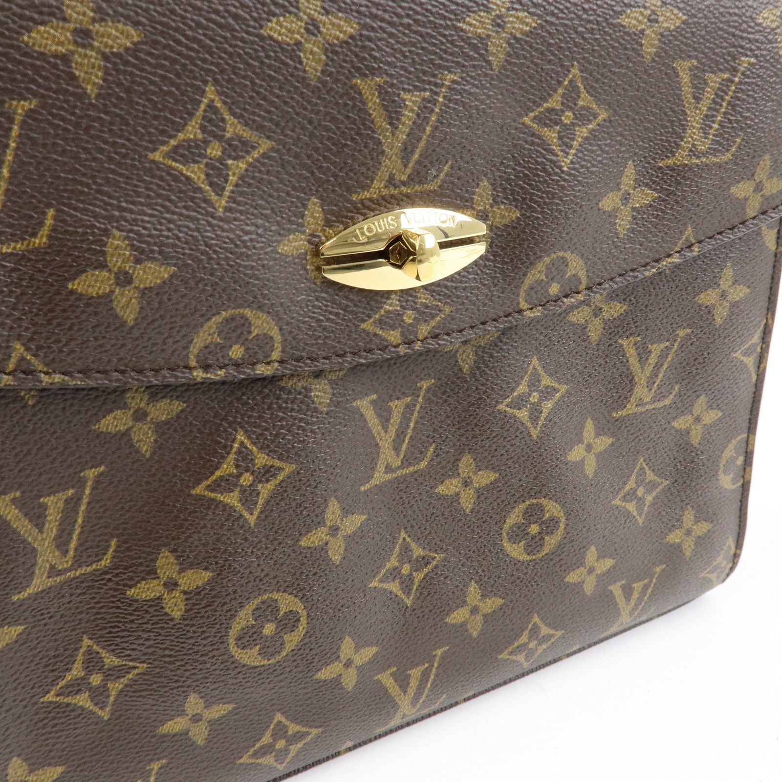 Louis Vuitton Monogram Malesherbes Canvas Hand Bag Brown M51379