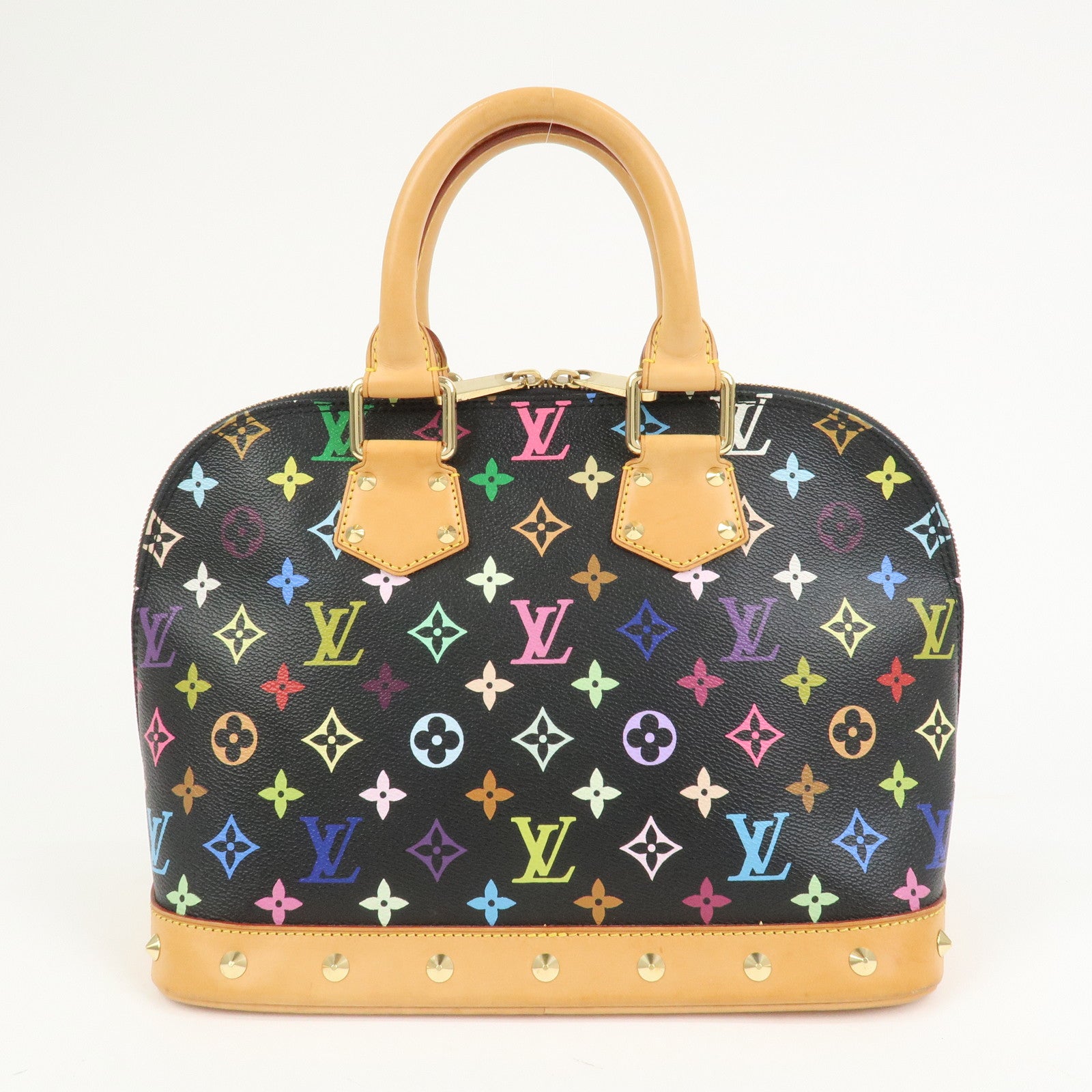 Louis Vuitton Monogram Multicolor Alma Hand Bag Noir M92646