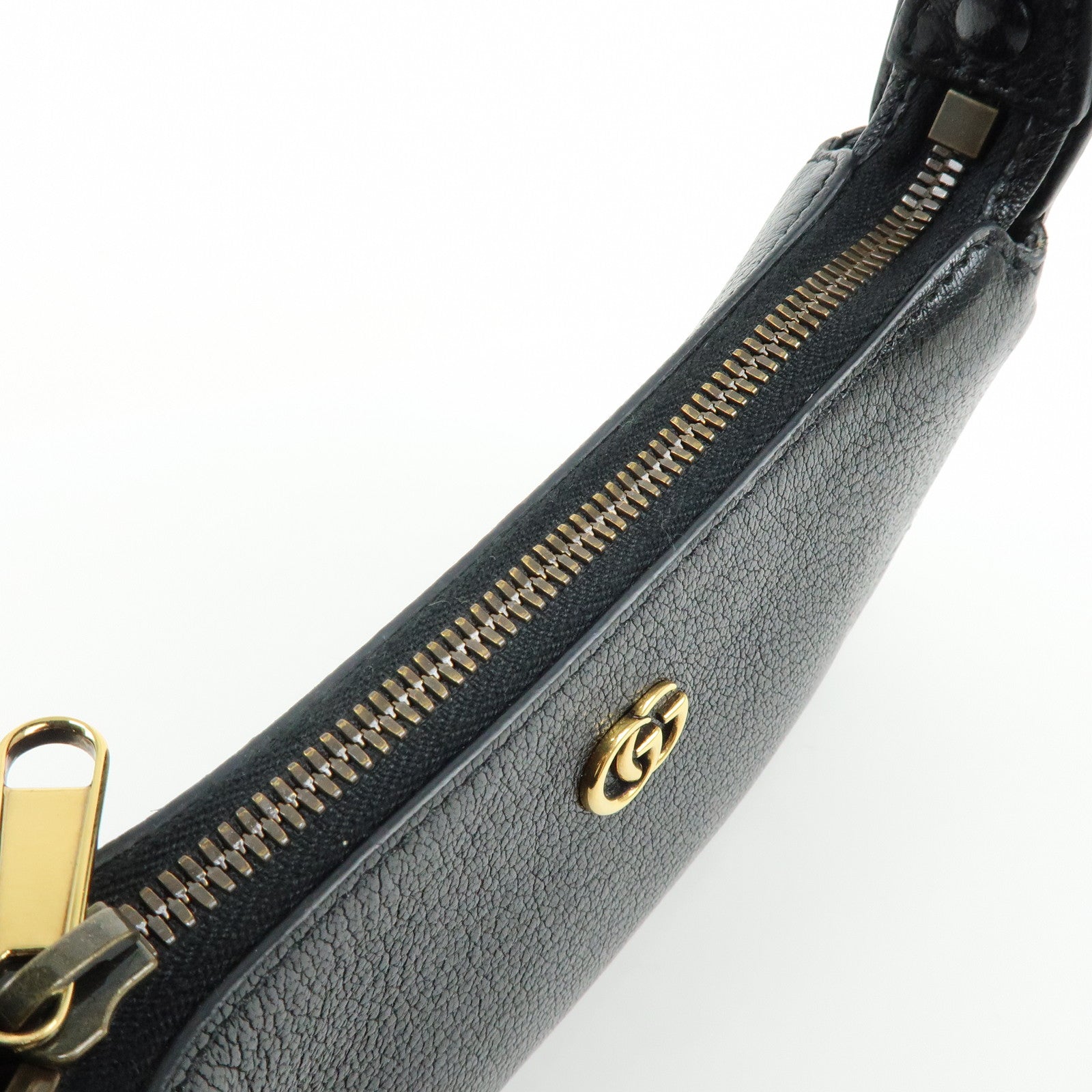 GUCCI GG Marmont Leather Small Hand Bag Black 139076