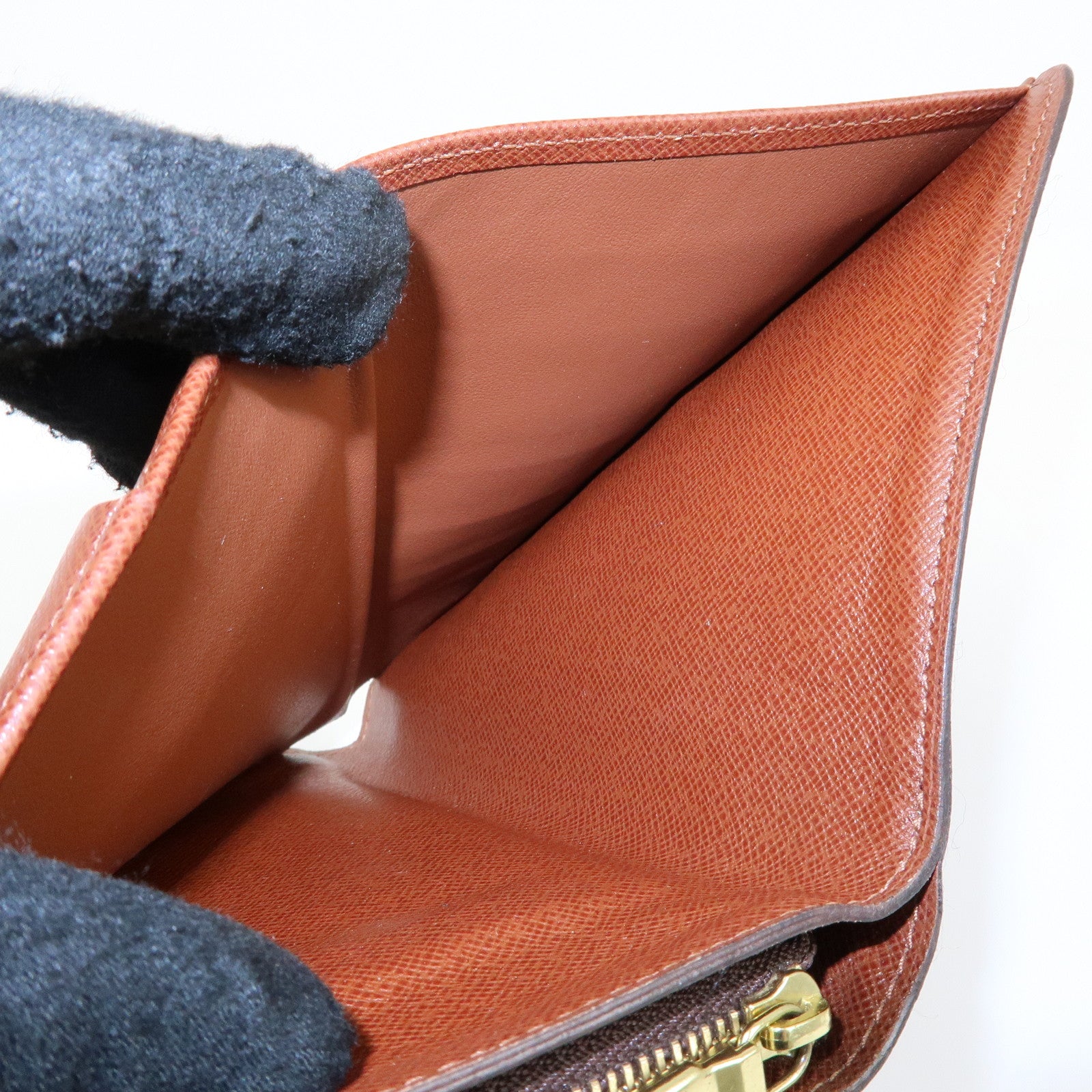 Louis Vuitton Monogram Porte Papier Zip Wallet Brown M61207