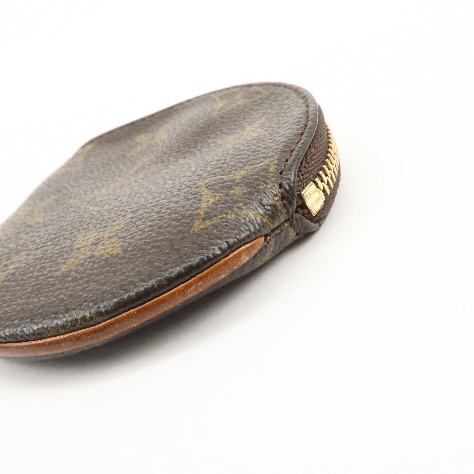 Louis Vuitton Monogram Porte Monnaie Rond Coin Case Brown M61926