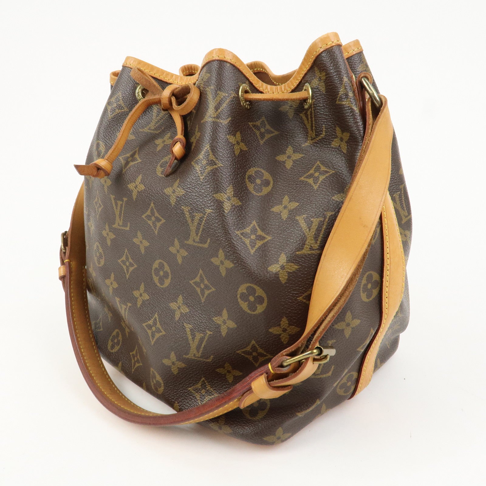 Louis Vuitton Monogram Petit Noe Shoulder Bag Brown M42226