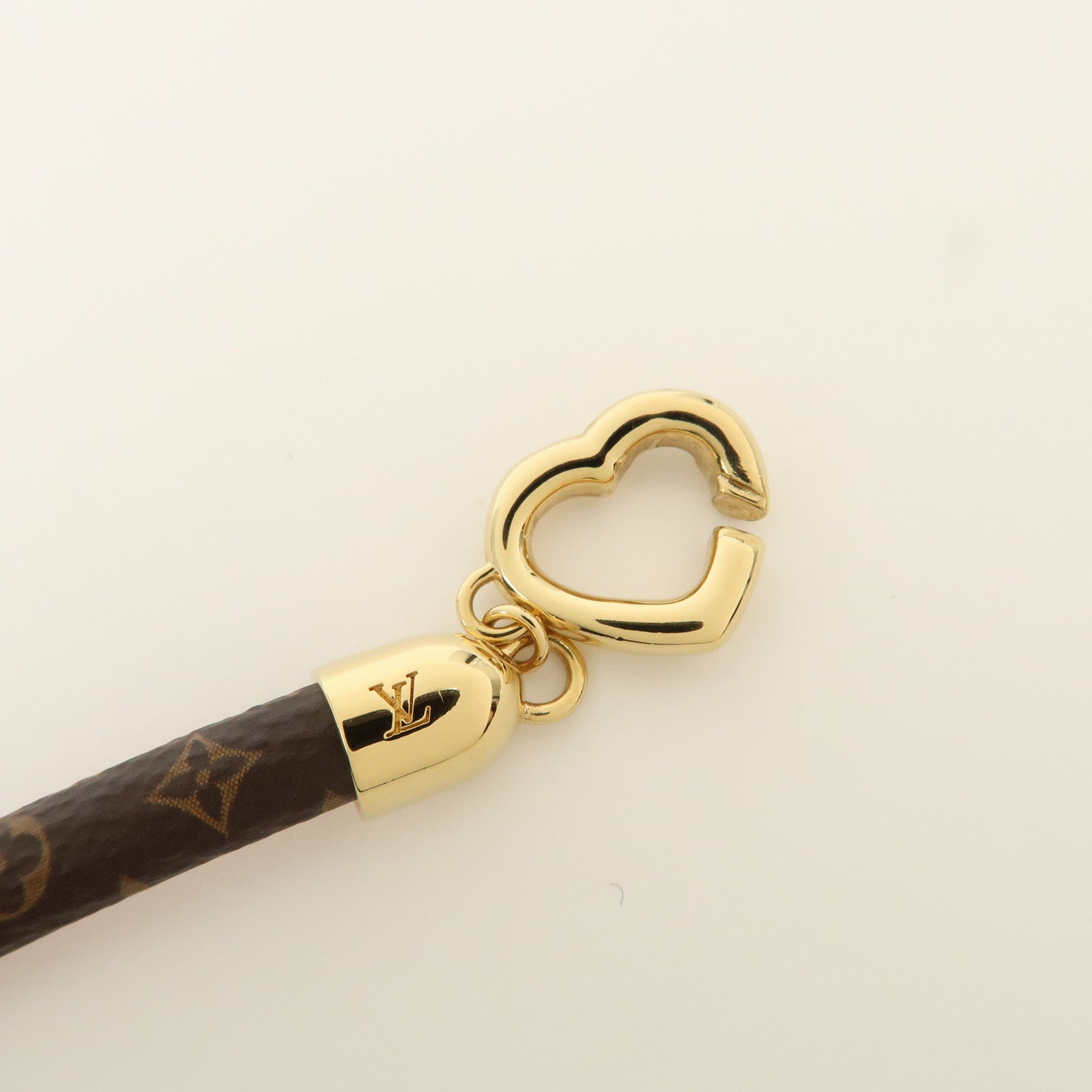 Louis Vuitton Monogram Say Yes Bracelet Brown Gold HDW M6758E Used