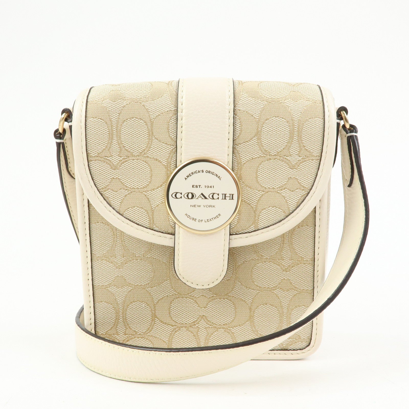 COACH Signature Set of 2 Mini Canvas Leather Shoulder Hand Bag