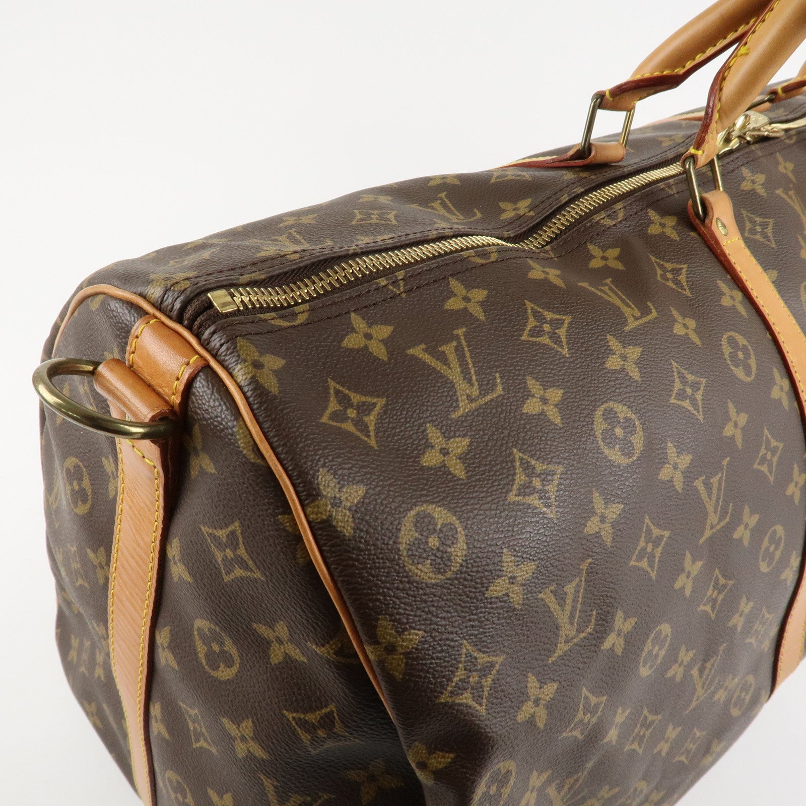 Louis Vuitton Monogram Keep All Bandouliere 60 Bag Brown M41412 Used