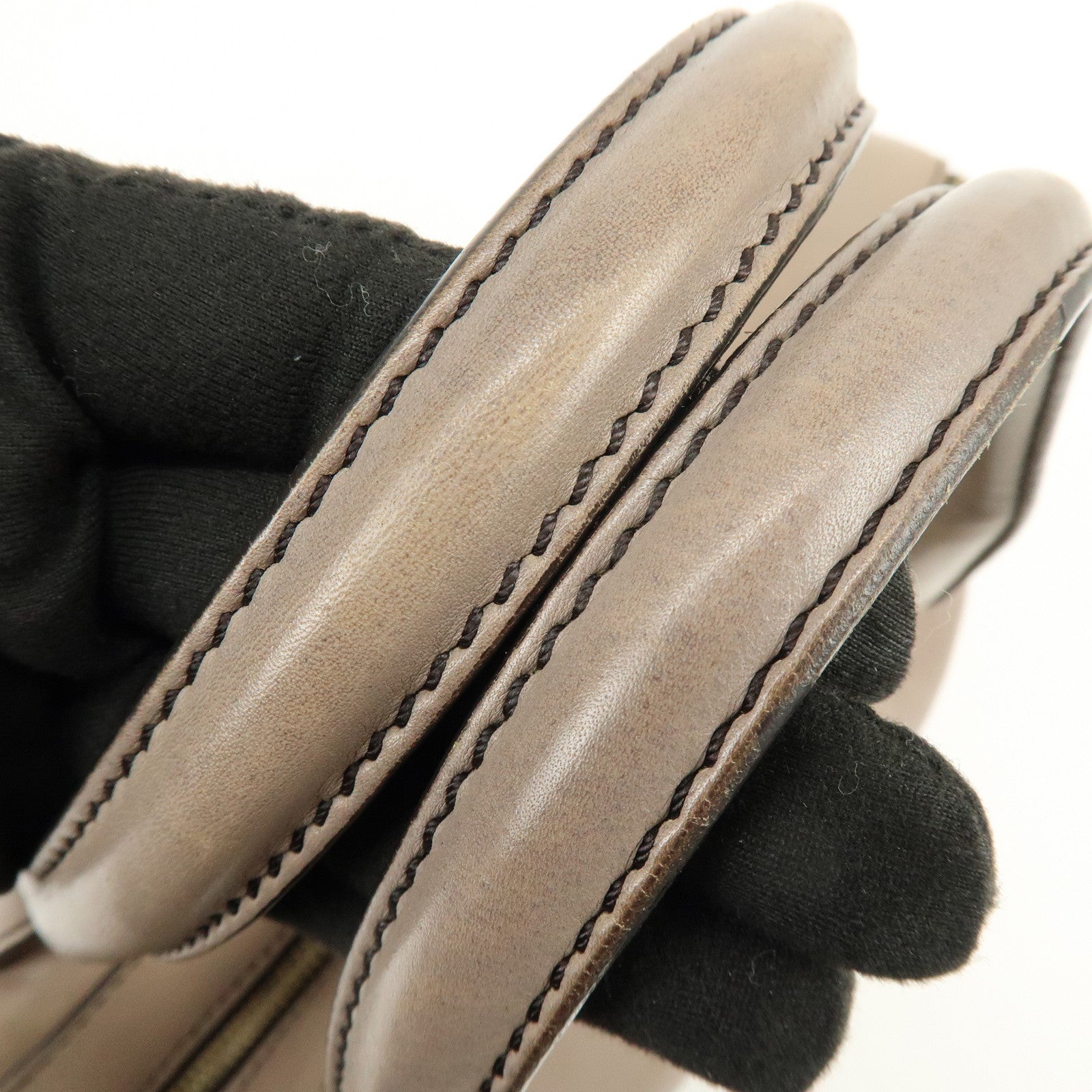 TOD'S  D Styling Leather 2Way Bag Hand Bag Shoulder Bag Gray