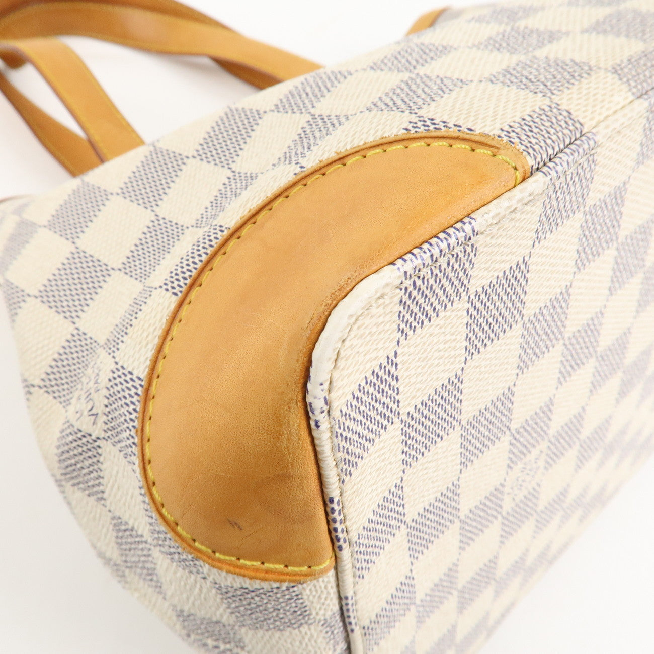 Louis Vuitton Damier Azur Hampstead MM Canvas Hand Bag N51206 Used